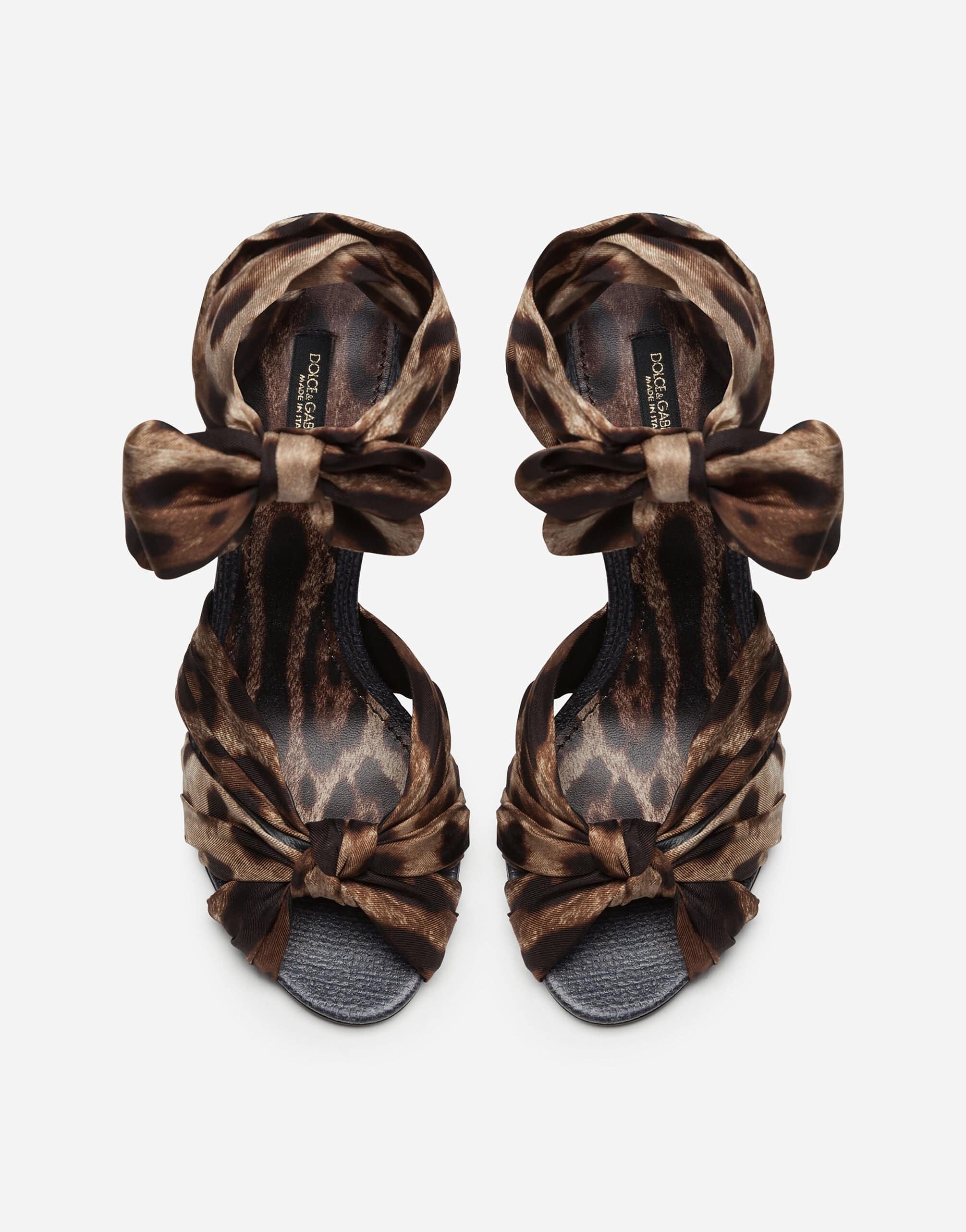 Dolce & Gabbana Leopard-Print Twill Sandals