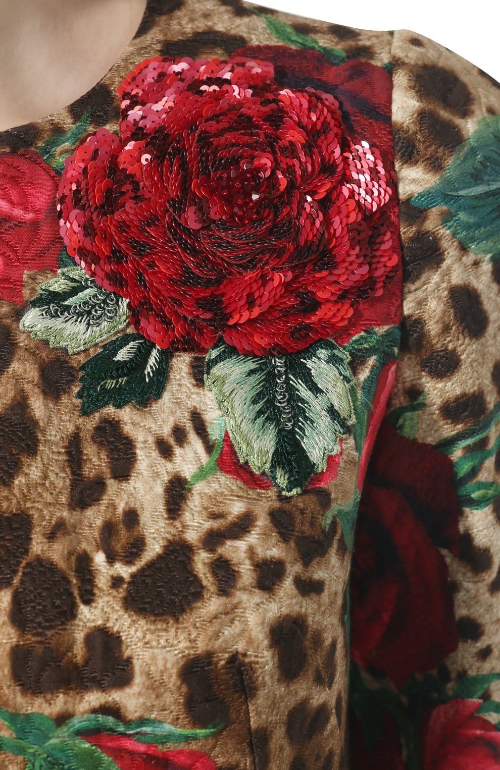 Dolce & Gabbana Leopard-Printed Cotton-Blend Minidress