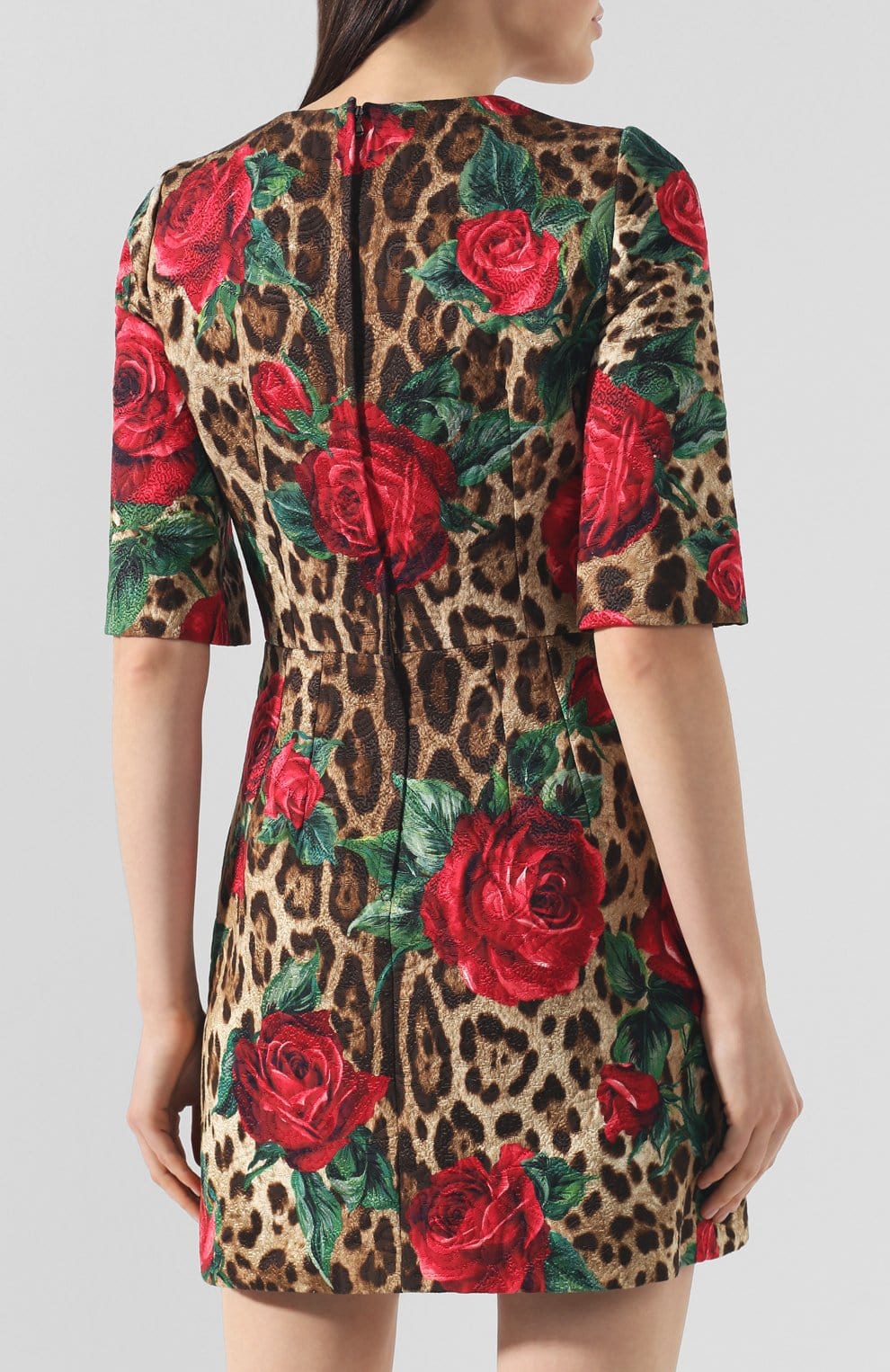Dolce & Gabbana Leopard-Printed Cotton-Blend Minidress