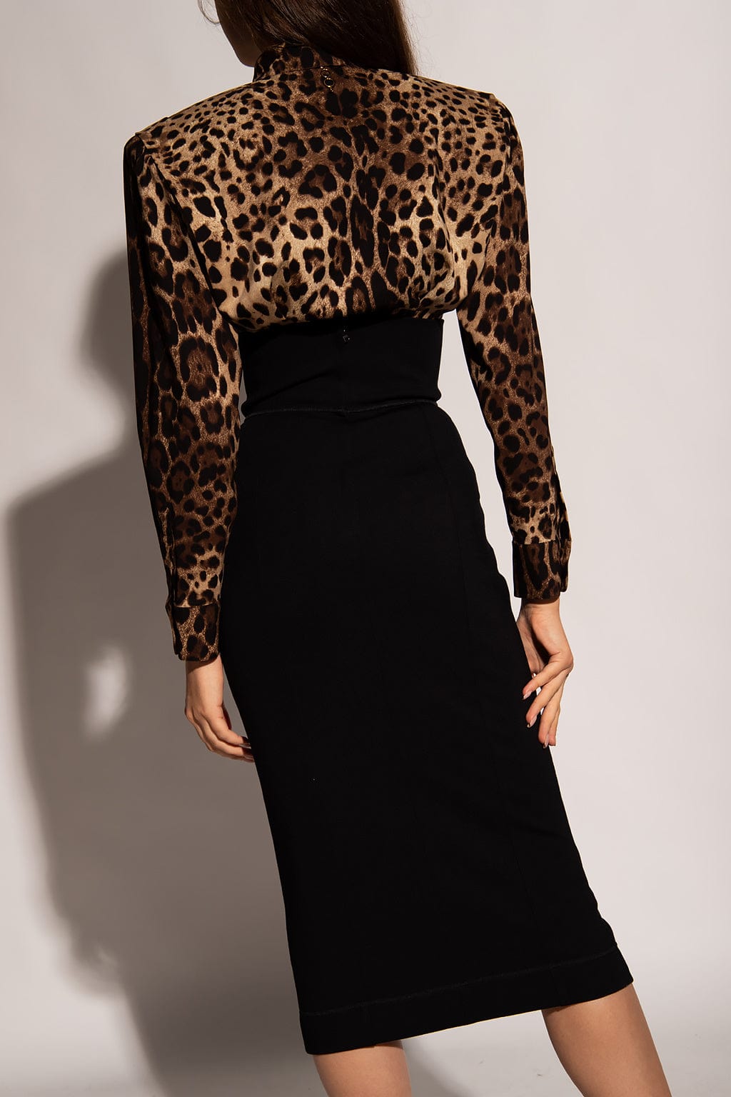 Dolce & Gabbana Leopard Printed Silk Shirt