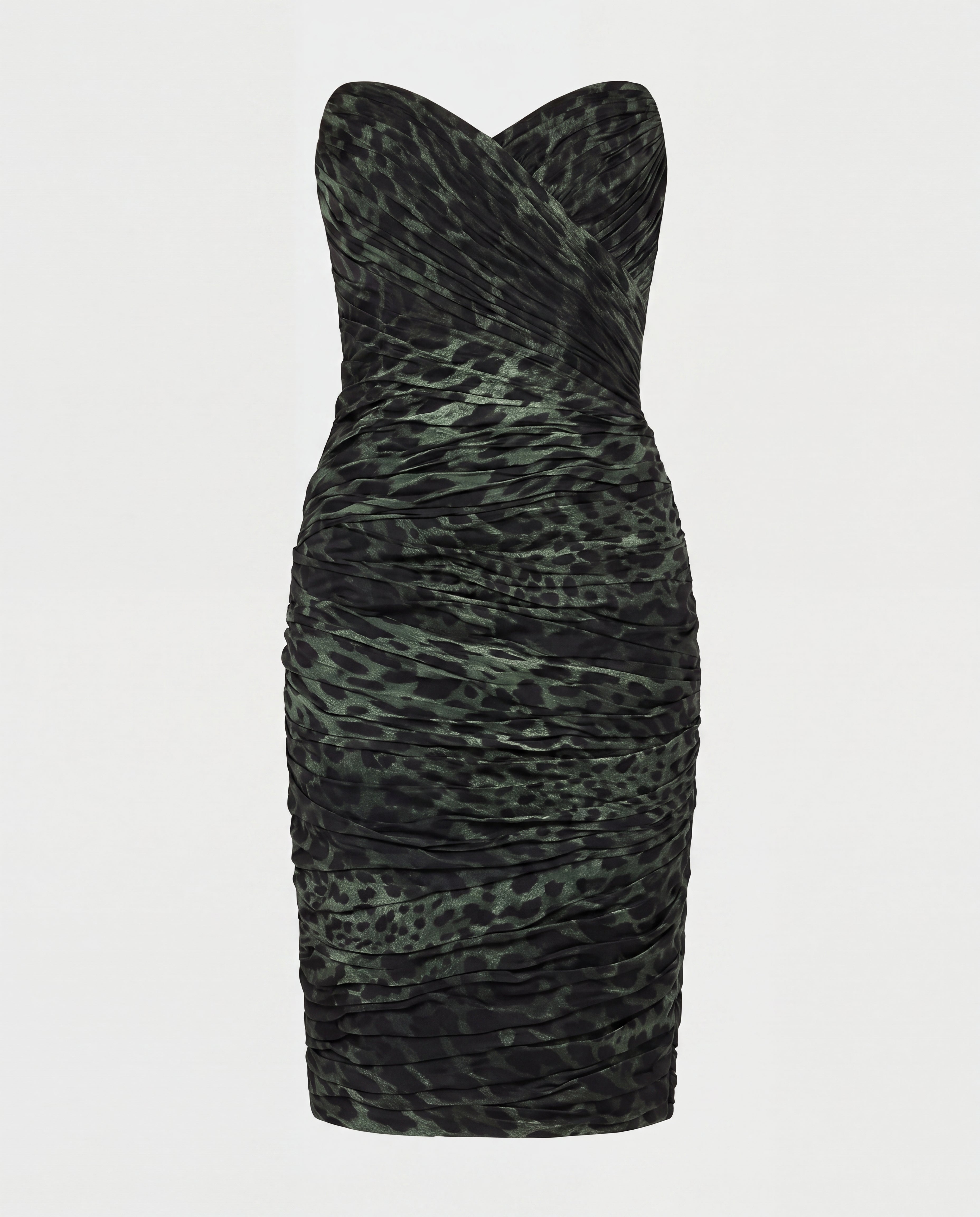 Dolce & Gabbana Leopard Ruched Midi Dress