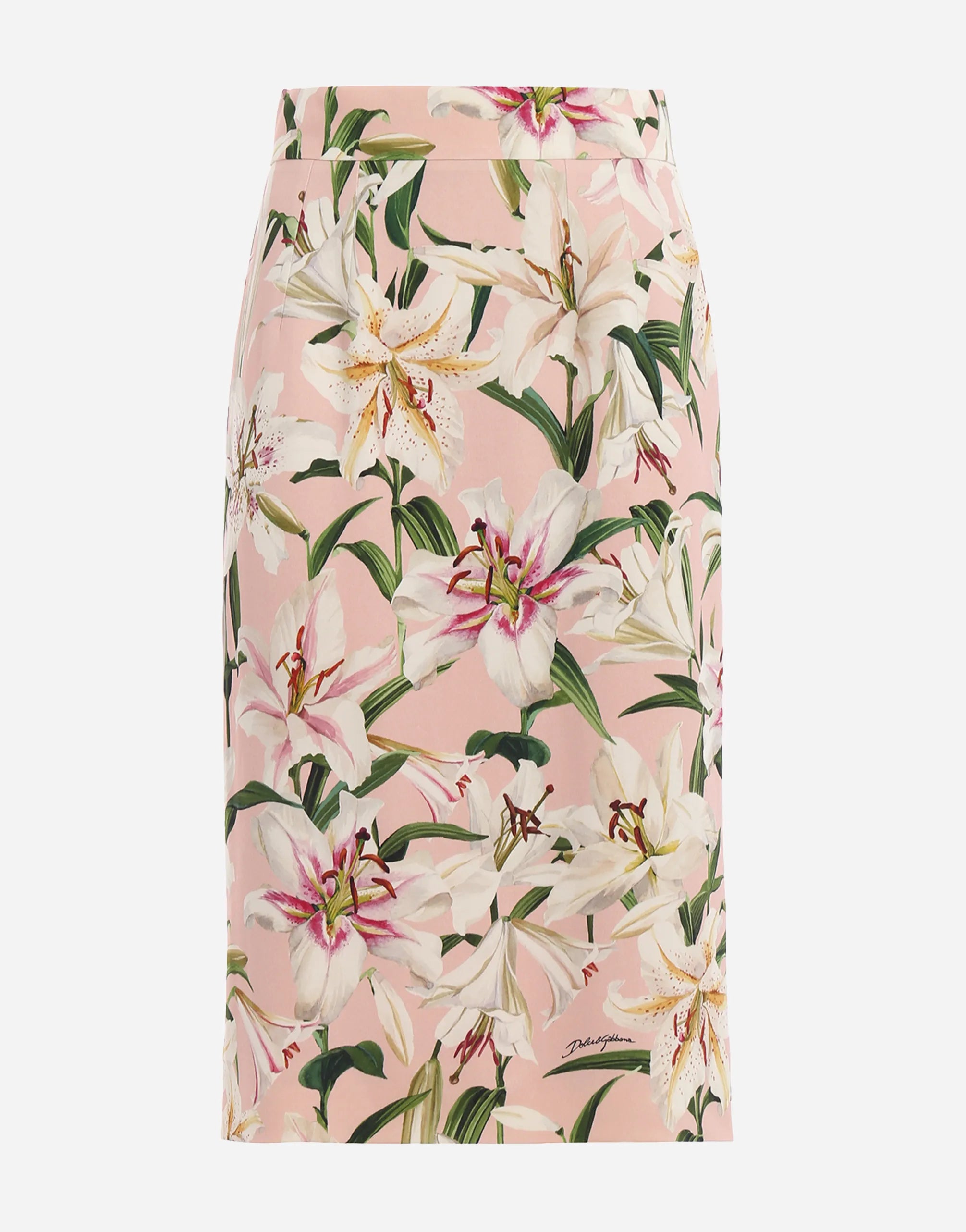 Dolce & Gabbana Dolce & Gabbana Lilium-Print Cady Pencil Skirt