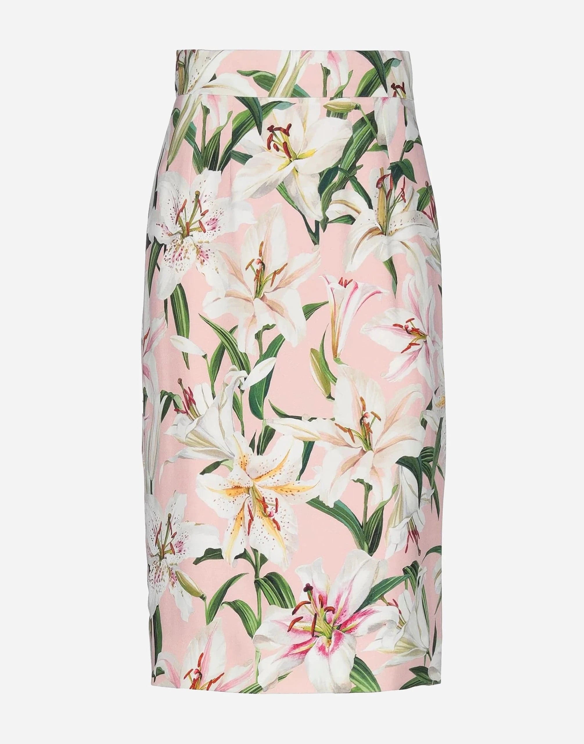 Dolce & Gabbana Lilium-Print Pencil Skirt