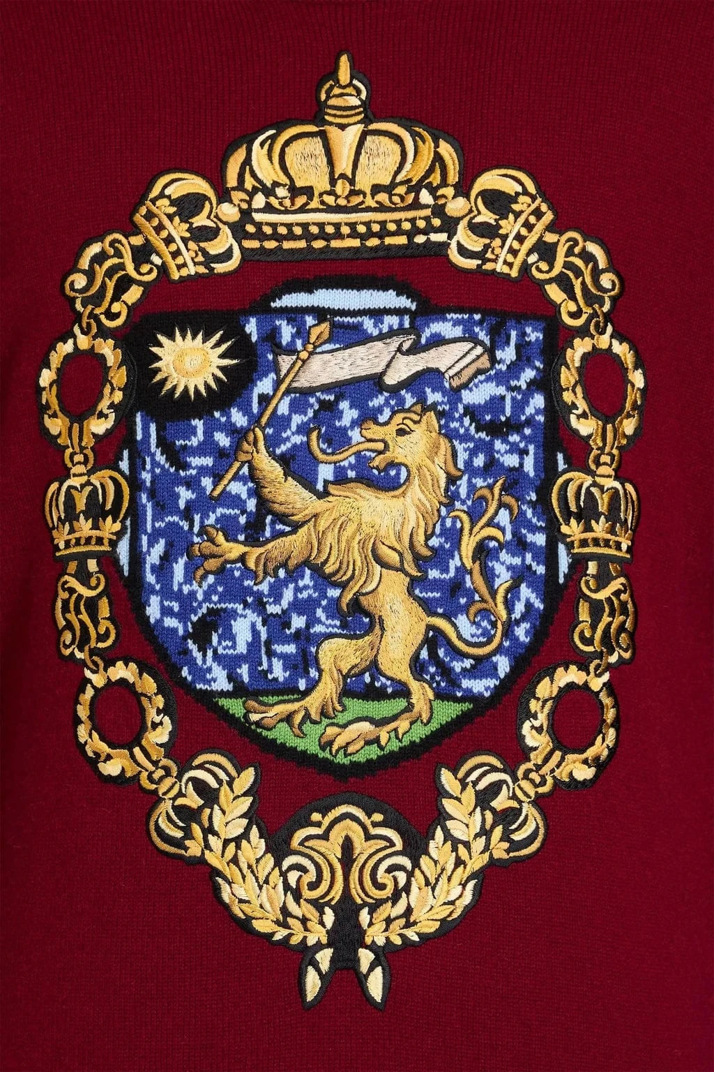 Dolce & Gabbana Lion Embroidery Cashmere Sweater