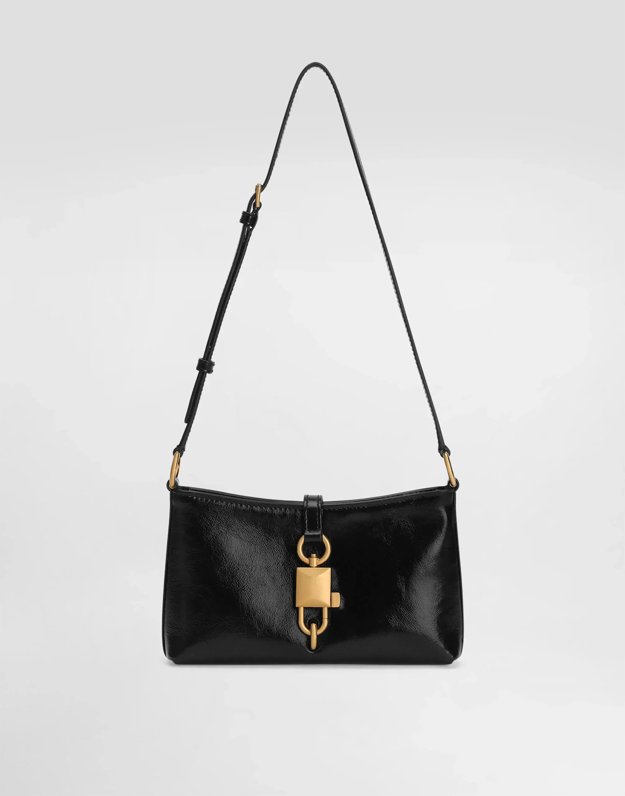 Dolce & Gabbana Lock Leather Shoulder Bag