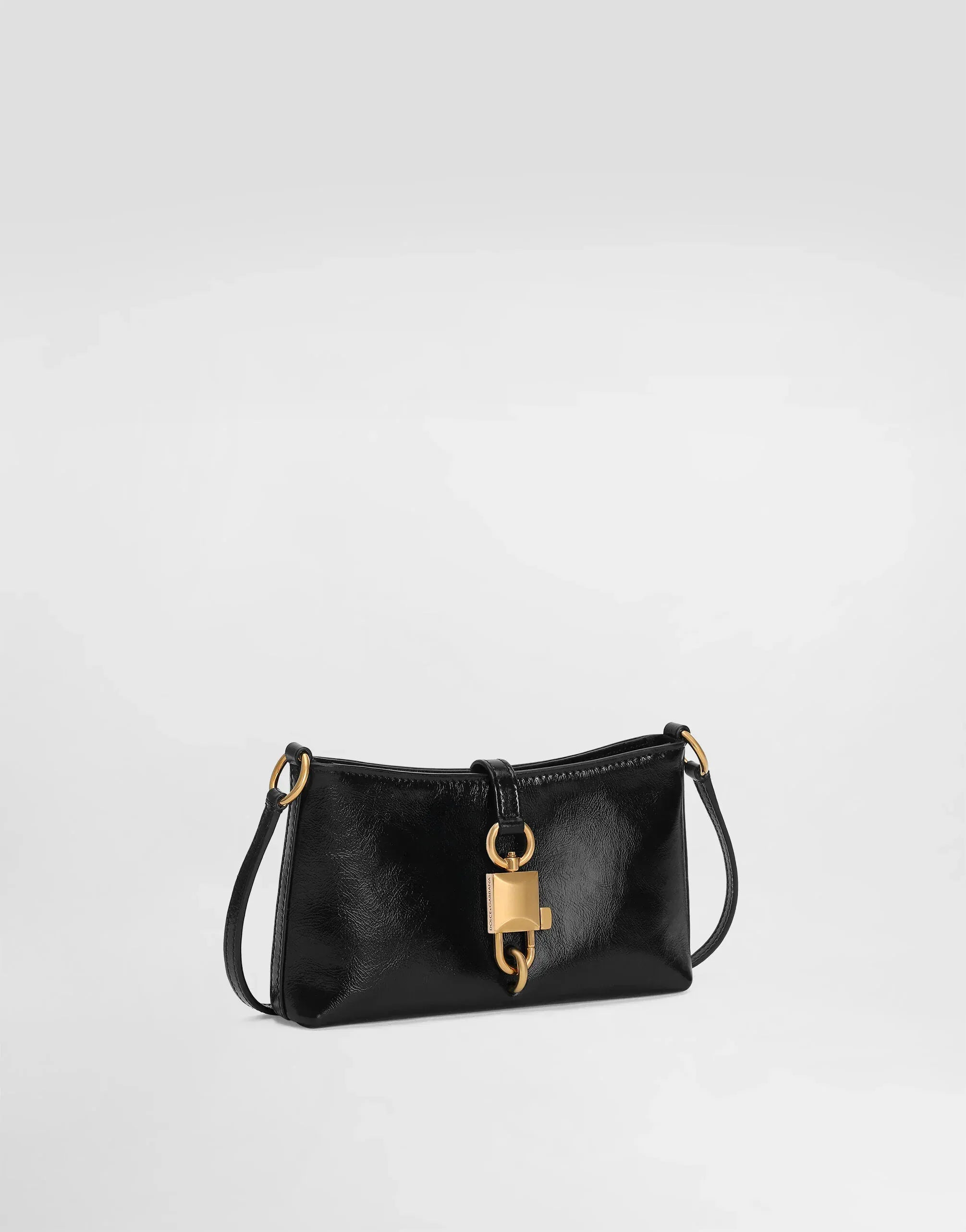 Dolce & Gabbana Lock Leather Shoulder Bag