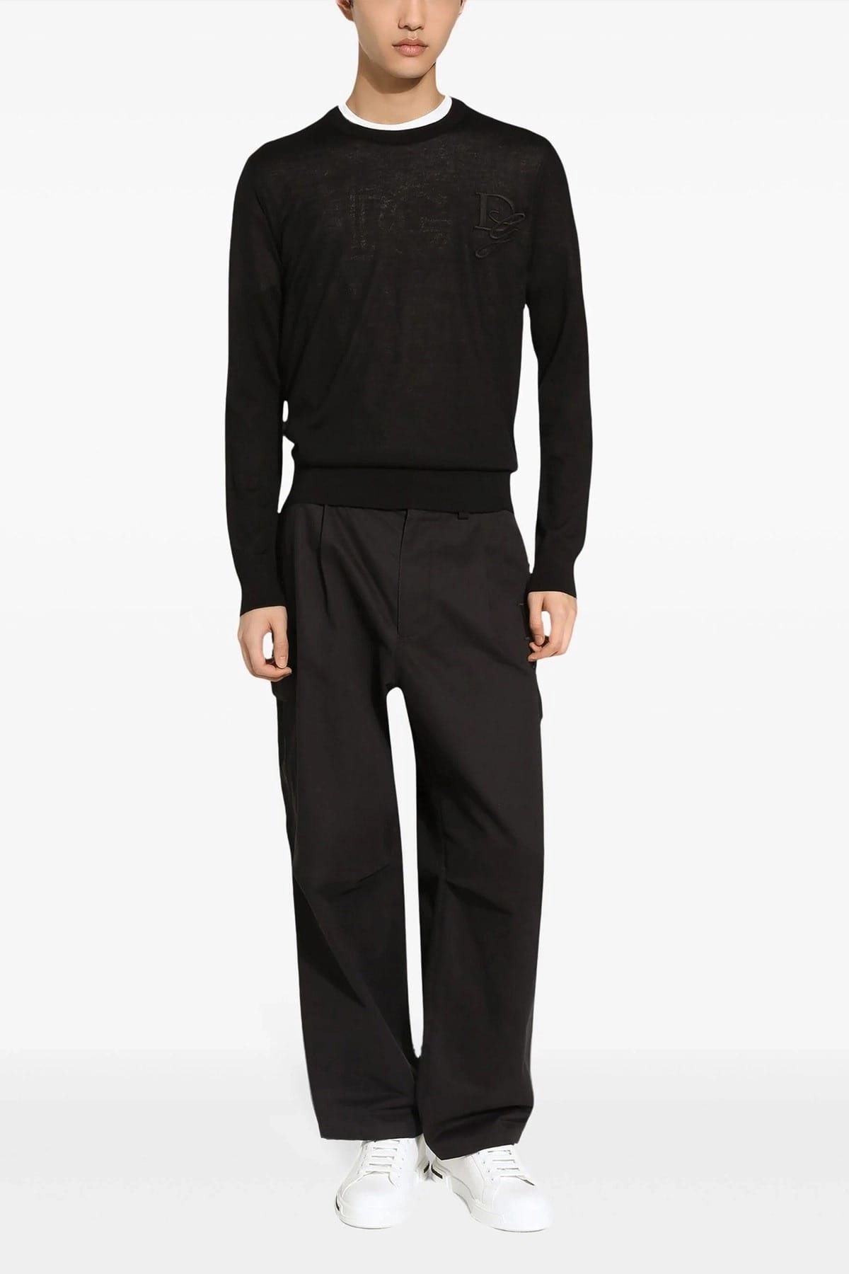 Dolce & Gabbana Logo Embroidered Cashmere Sweater - alternate view
