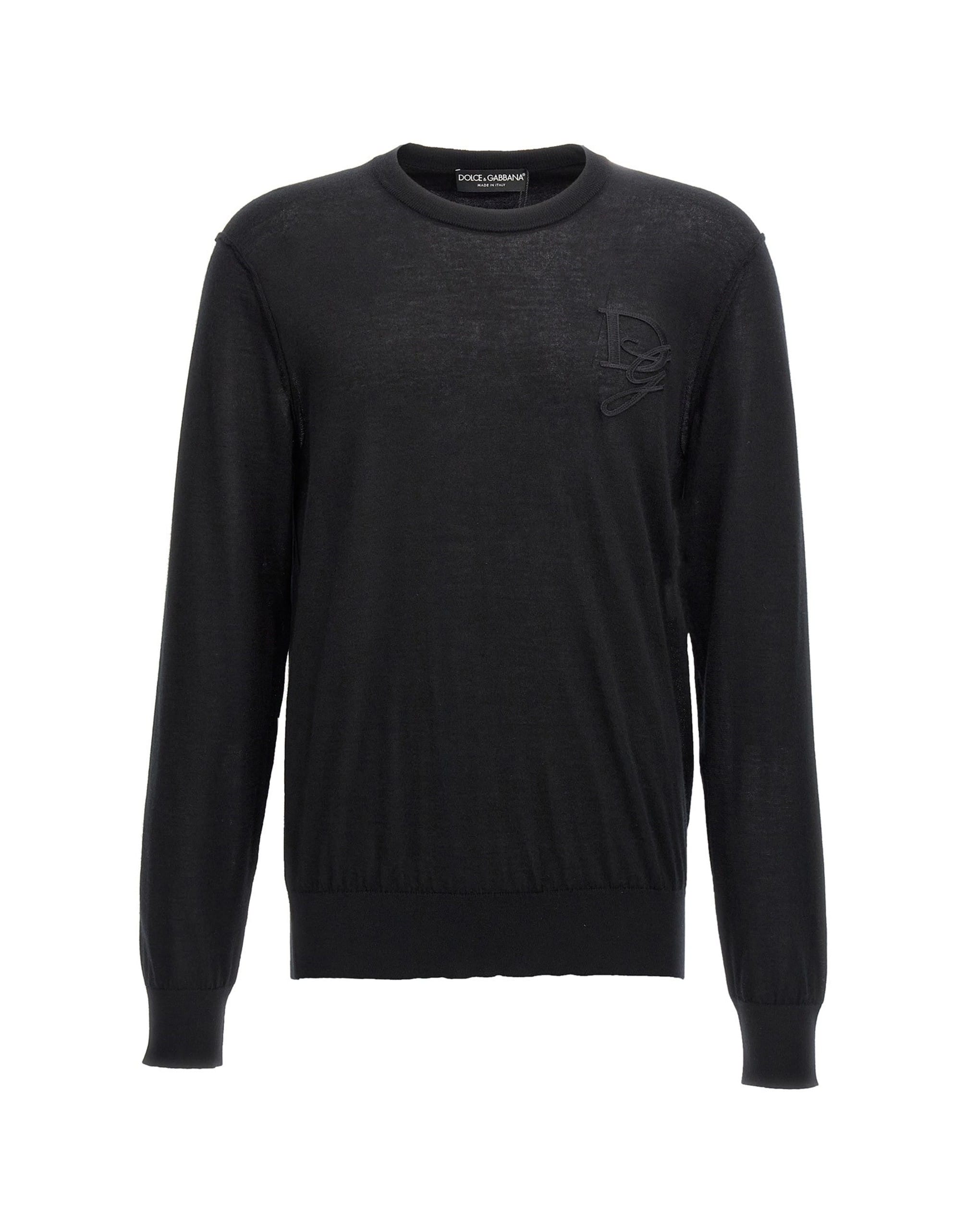 Dolce & Gabbana Dolce & Gabbana Logo Embroidered Cashmere Sweater