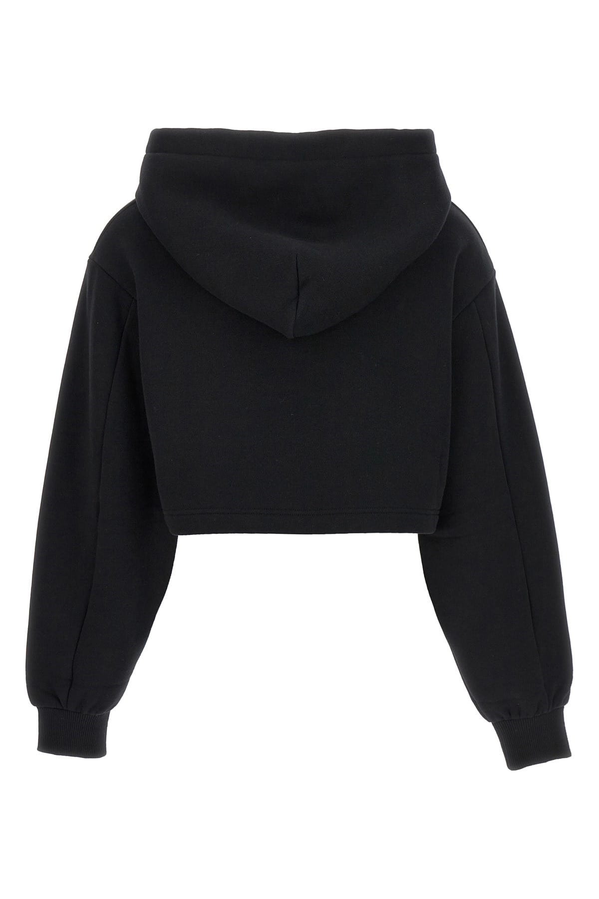 Sudadera cropped con capucha y bordado del logo Dolce & Gabbana