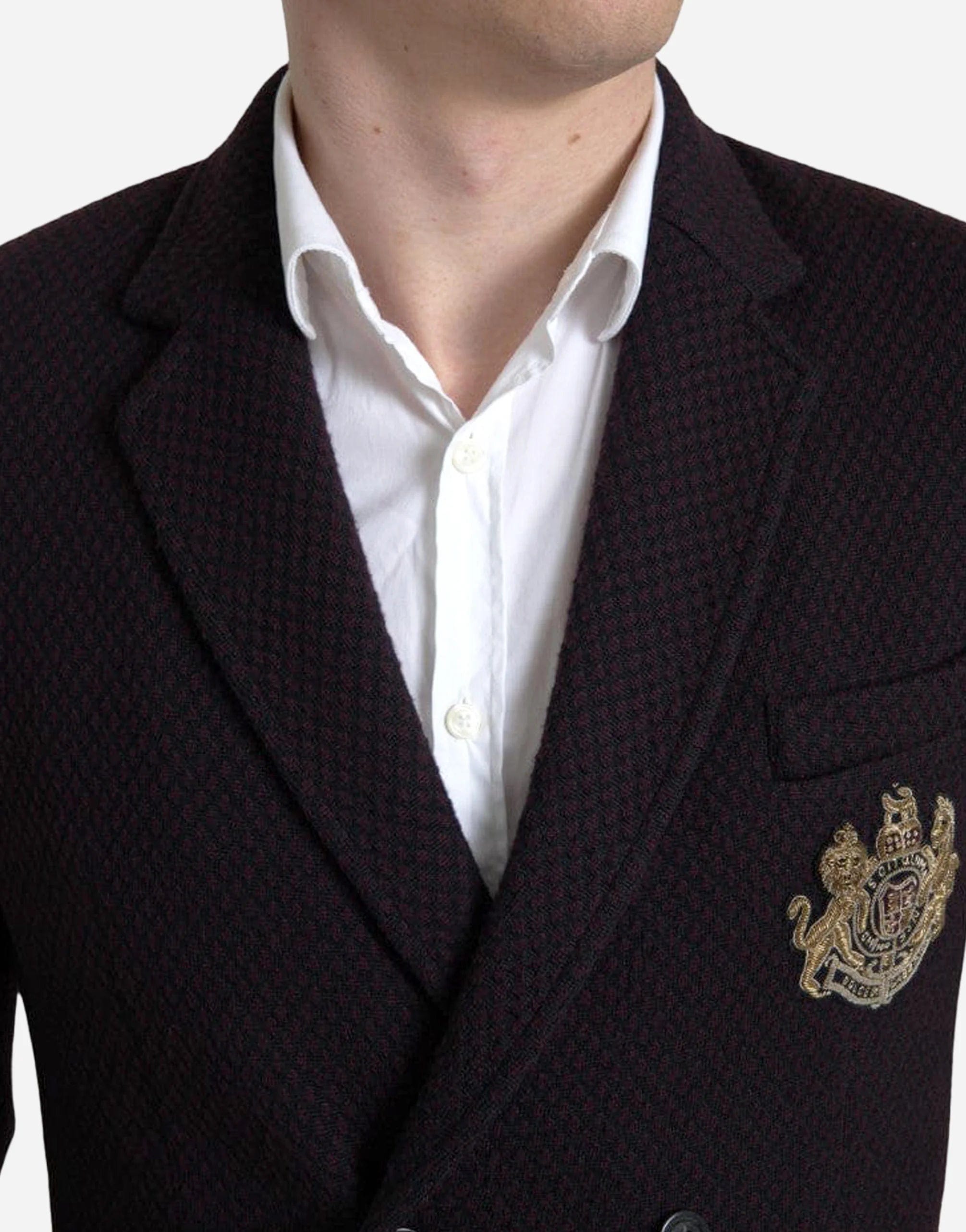 Logo Embroidery Double Breasted Blazer