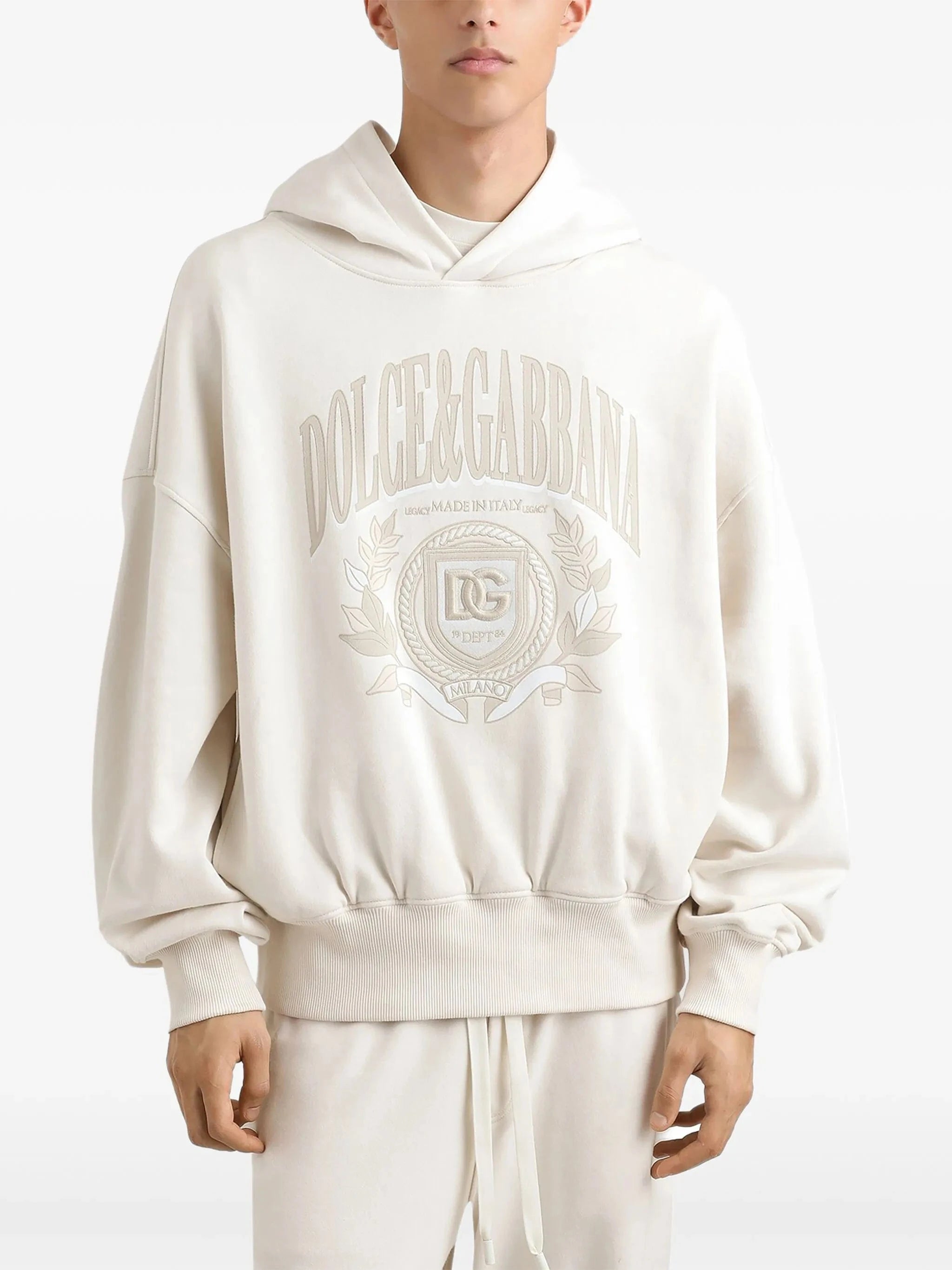 Dolce & Gabbana Logo Embroidery Oversized Hoodie