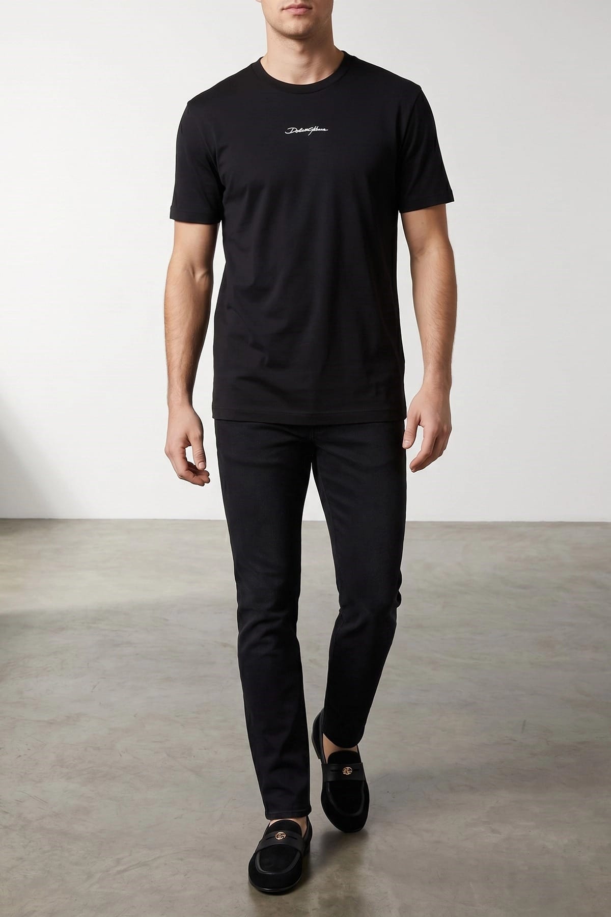 Dolce & Gabbana T-Shirt mit Logo-Stickerei - alternate view