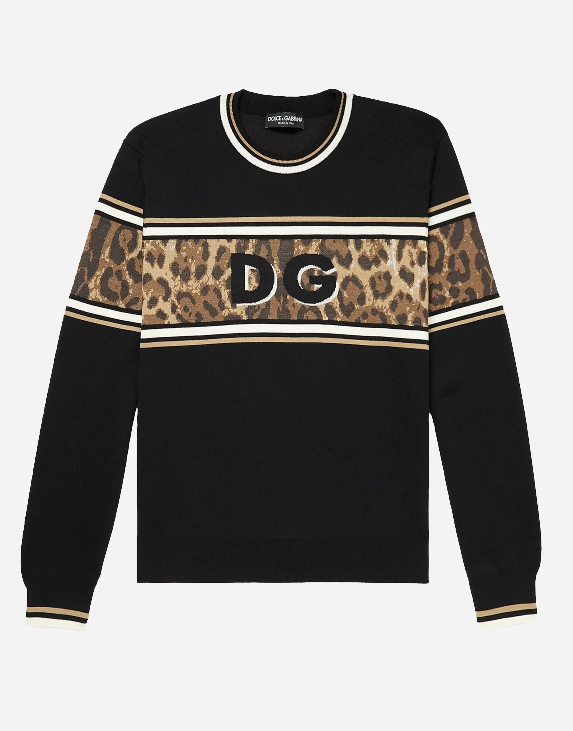 Dolce & Gabbana Dolce & Gabbana Logo-Jacquard Striped Sweater
