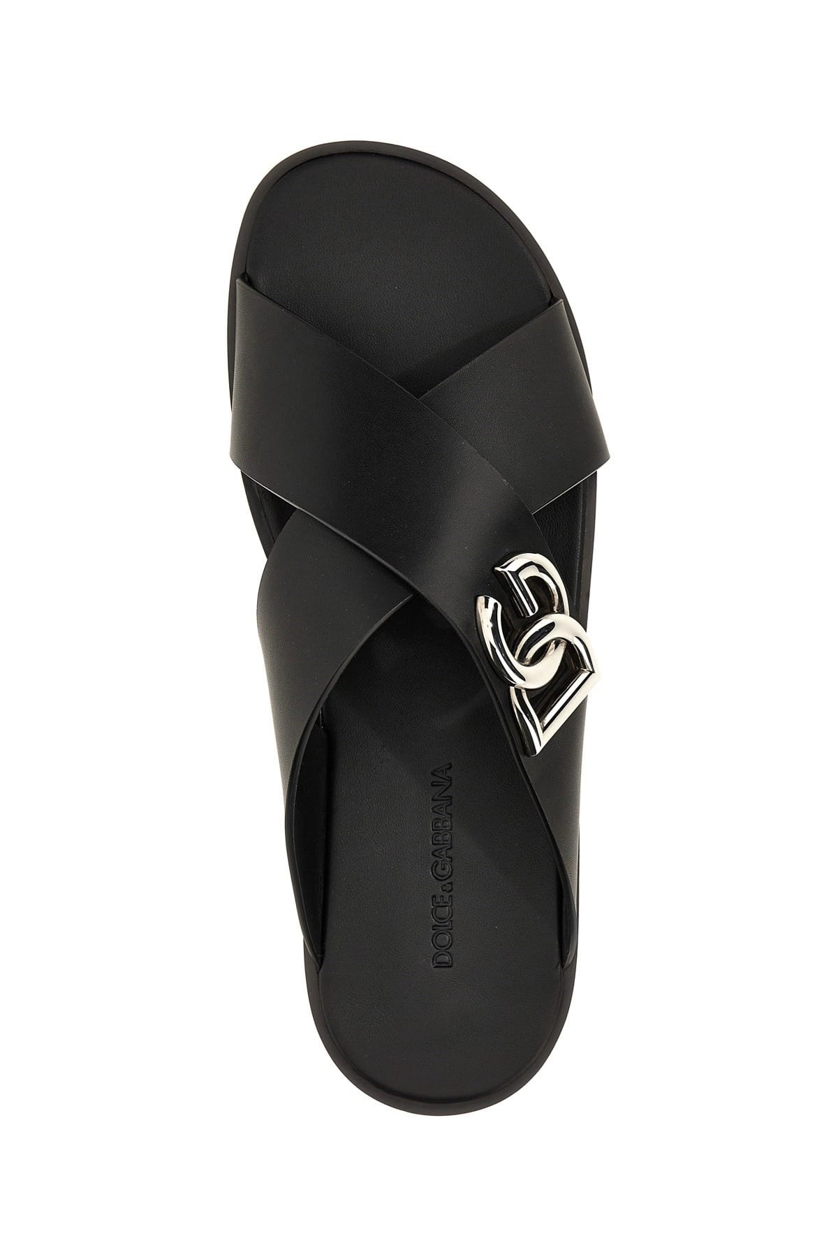 Dolce & Gabbana Dolce & Gabbana Logo Leather Sandals
