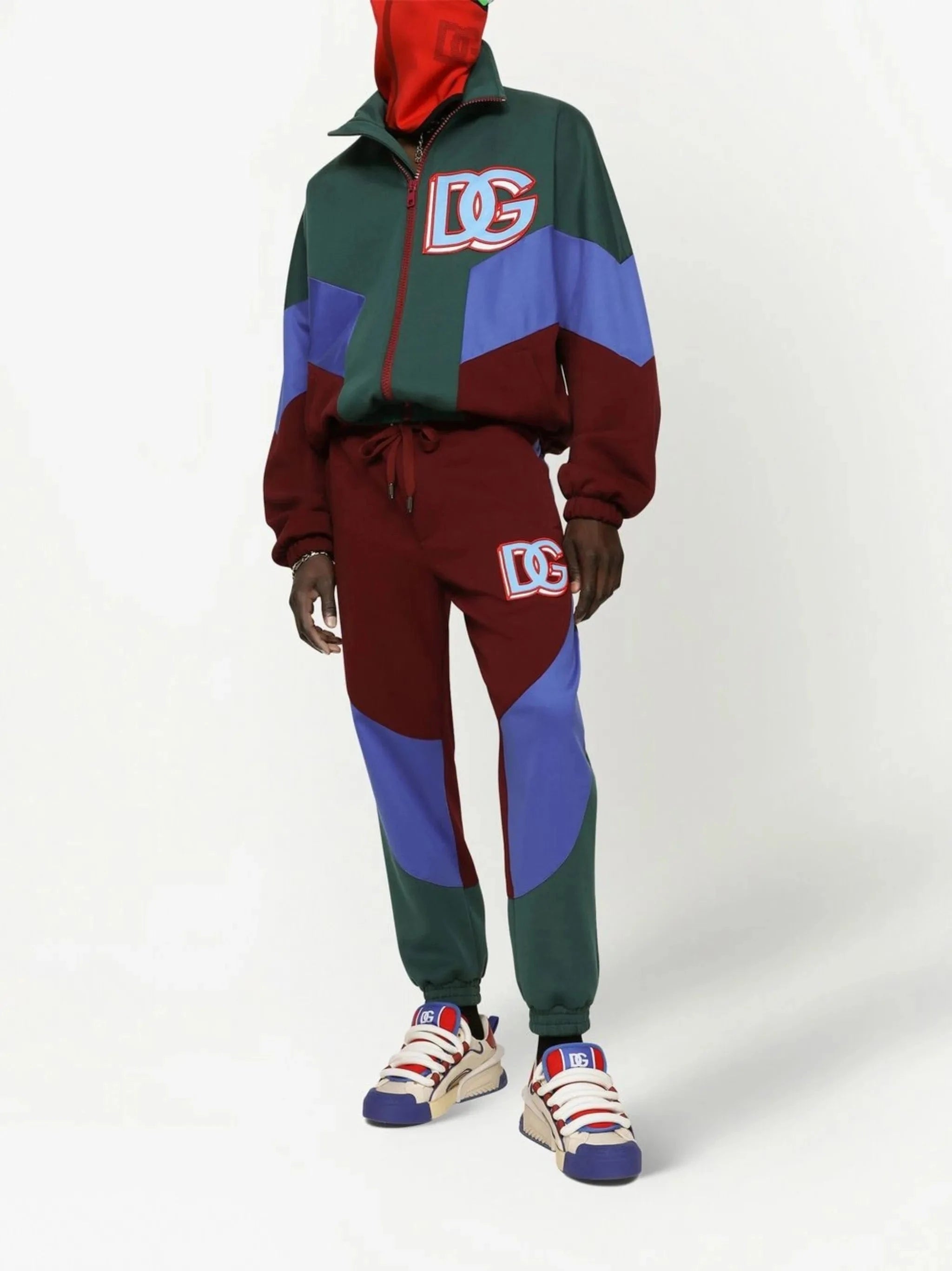 Dolce & Gabbana Logo-Patch Color-Block Sweatpants