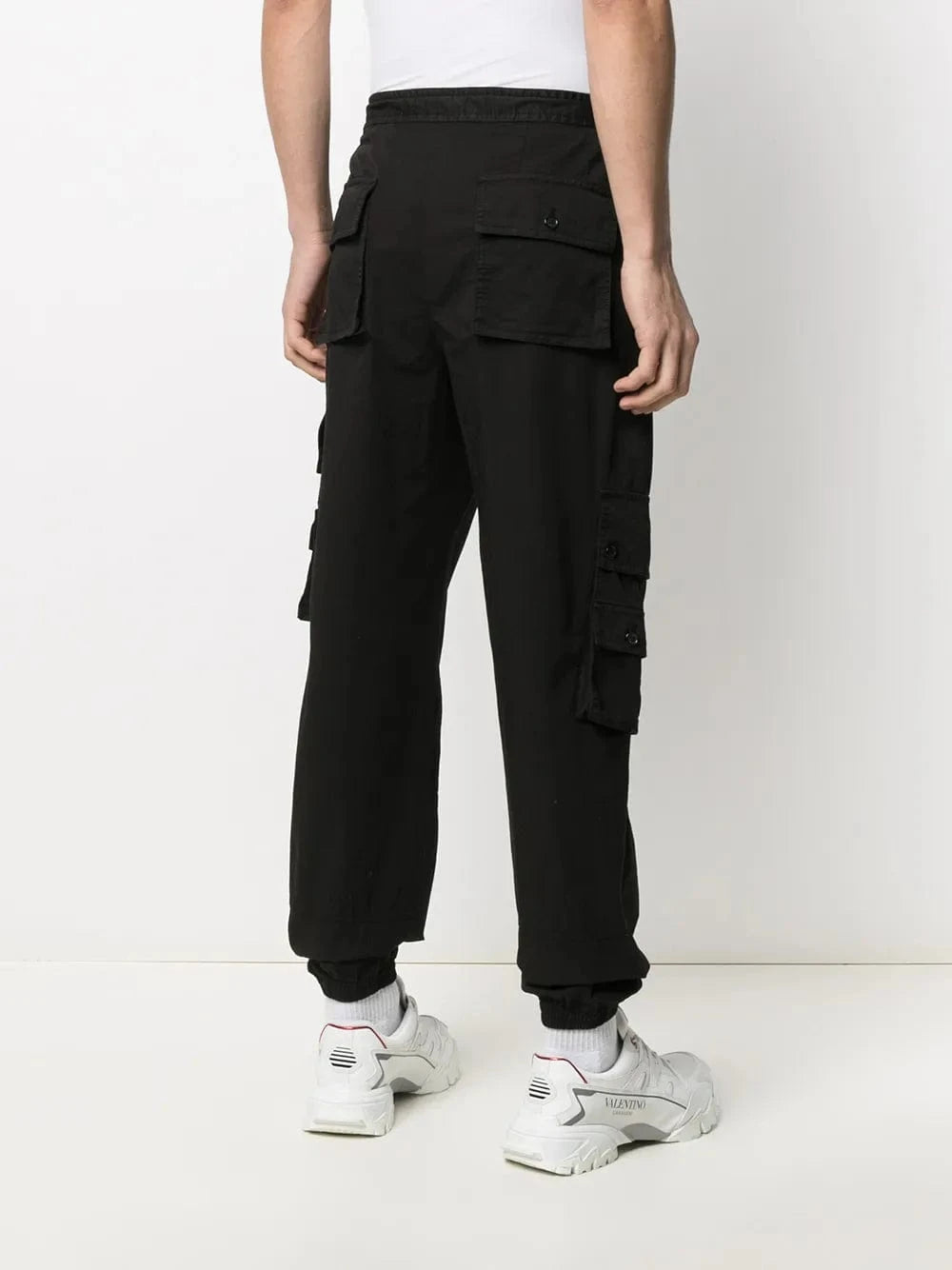 Dolce & Gabbana Logo Patch Cotton Cargo Pants