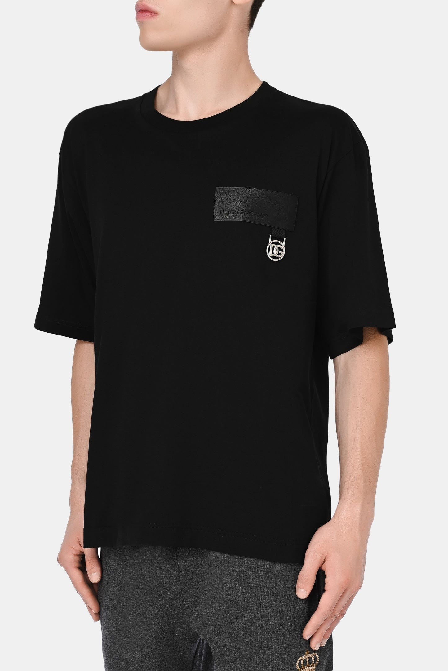 Dolce & Gabbana Logo Patch Crewneck T-Shirt