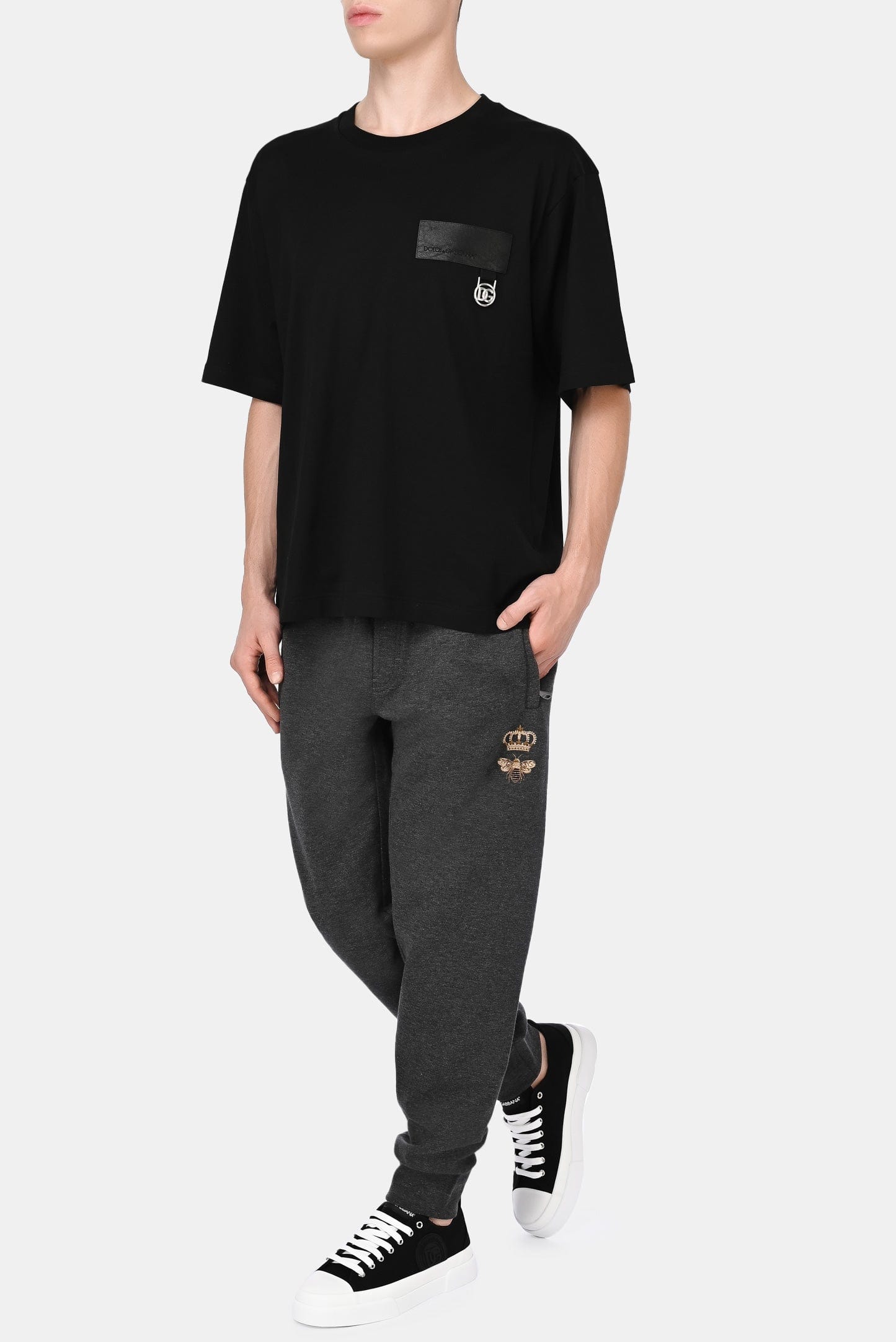 Dolce & Gabbana Logo Patch Crewneck T-Shirt