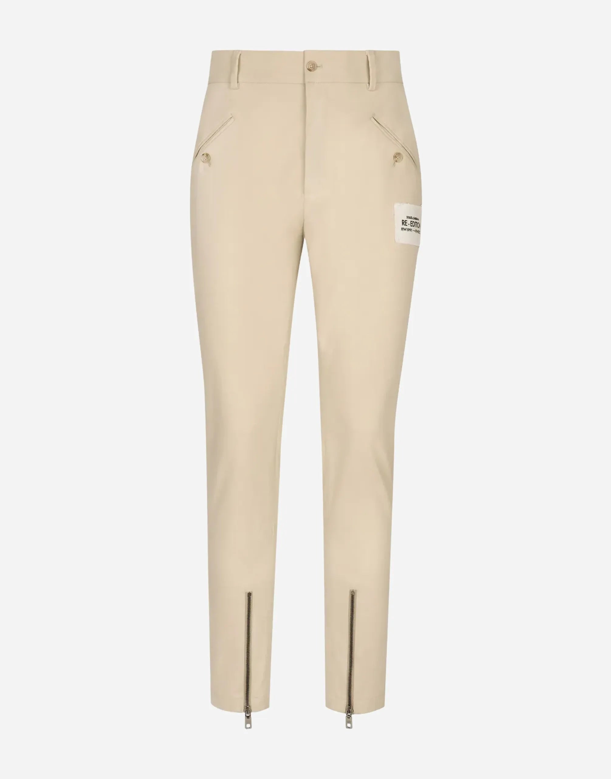 Dolce & Gabbana Dolce & Gabbana Logo-Patch High-Waisted Trousers