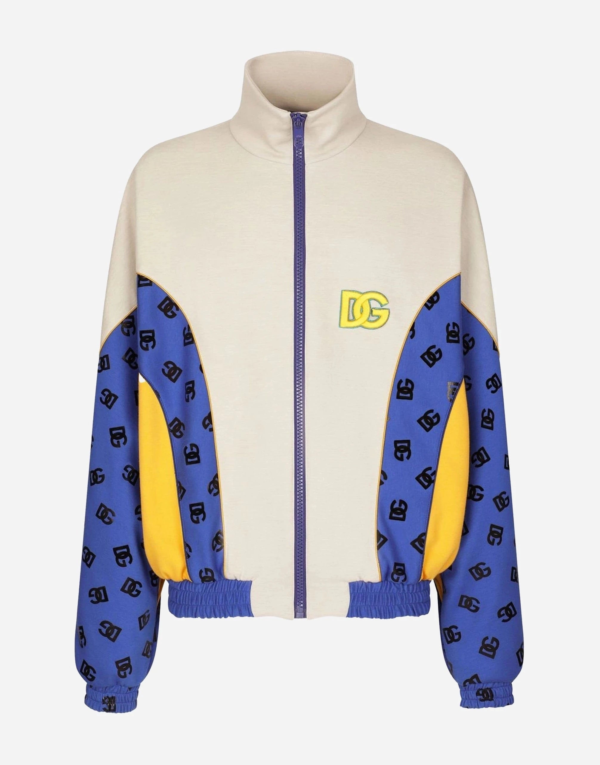 Dolce & Gabbana Logo-Patch Knit Sports Jacket