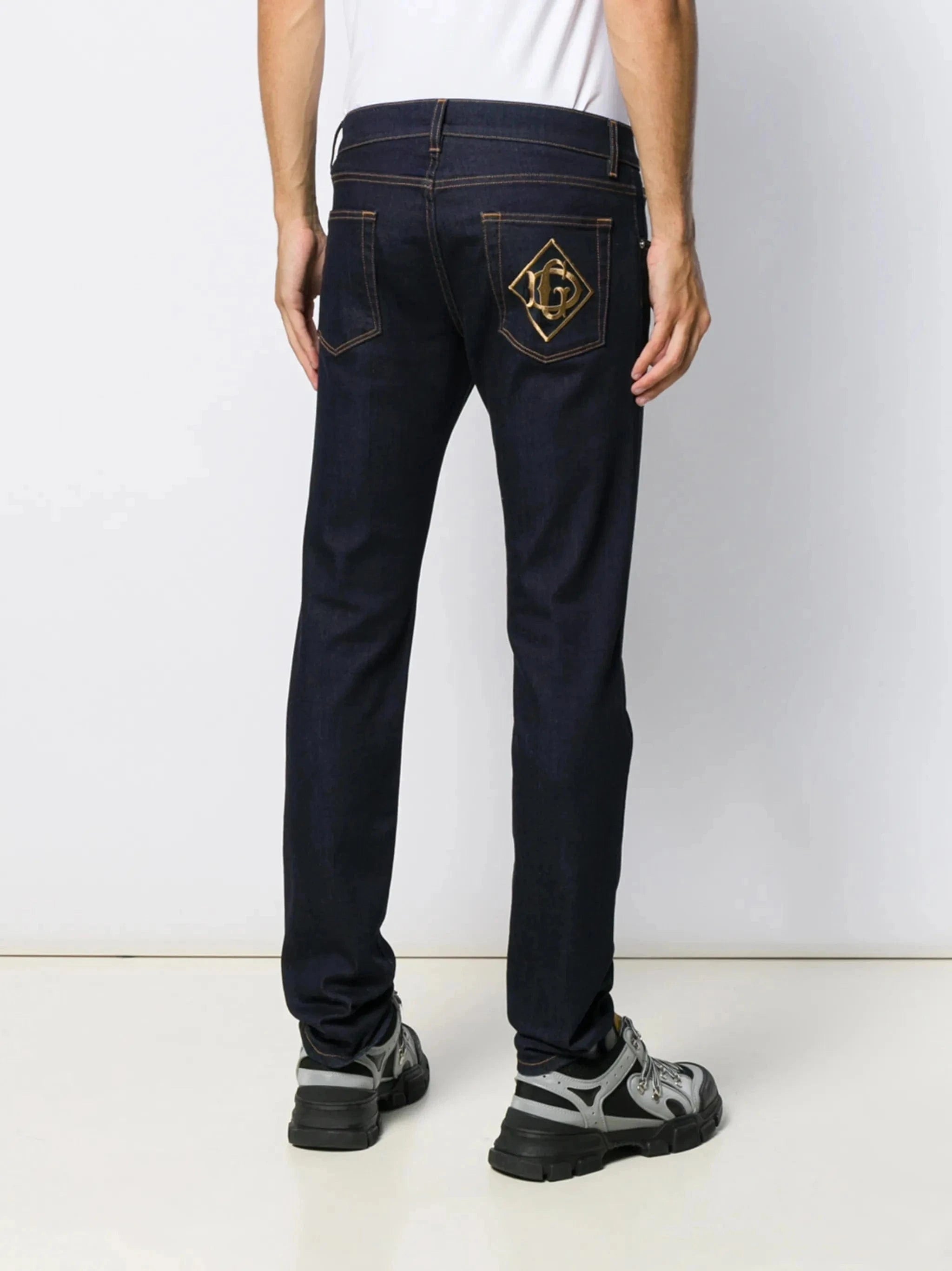 Dolce & Gabbana Logo Patch Skinny Jeans