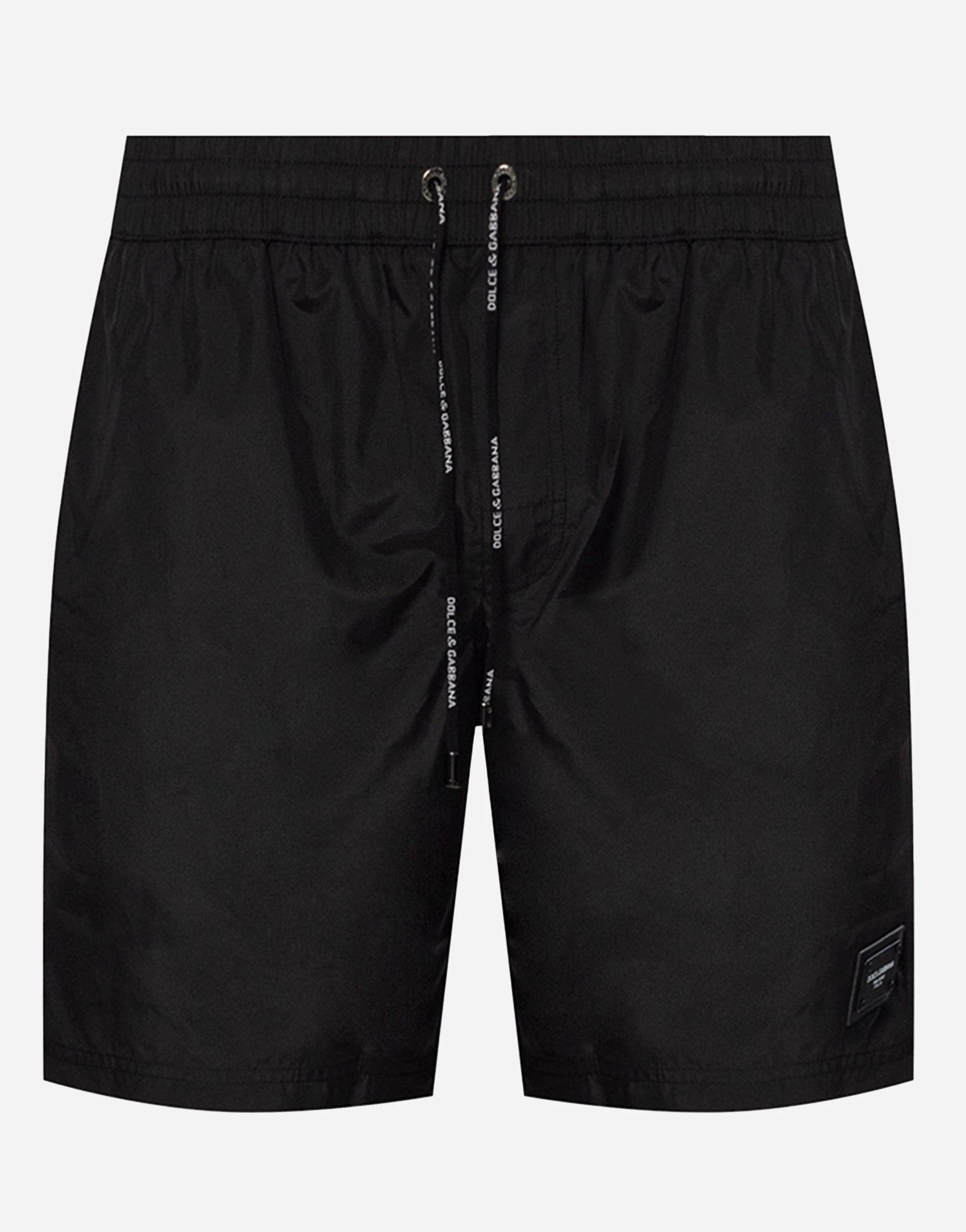 Dolce & Gabbana Logo-Patch Swim Shorts