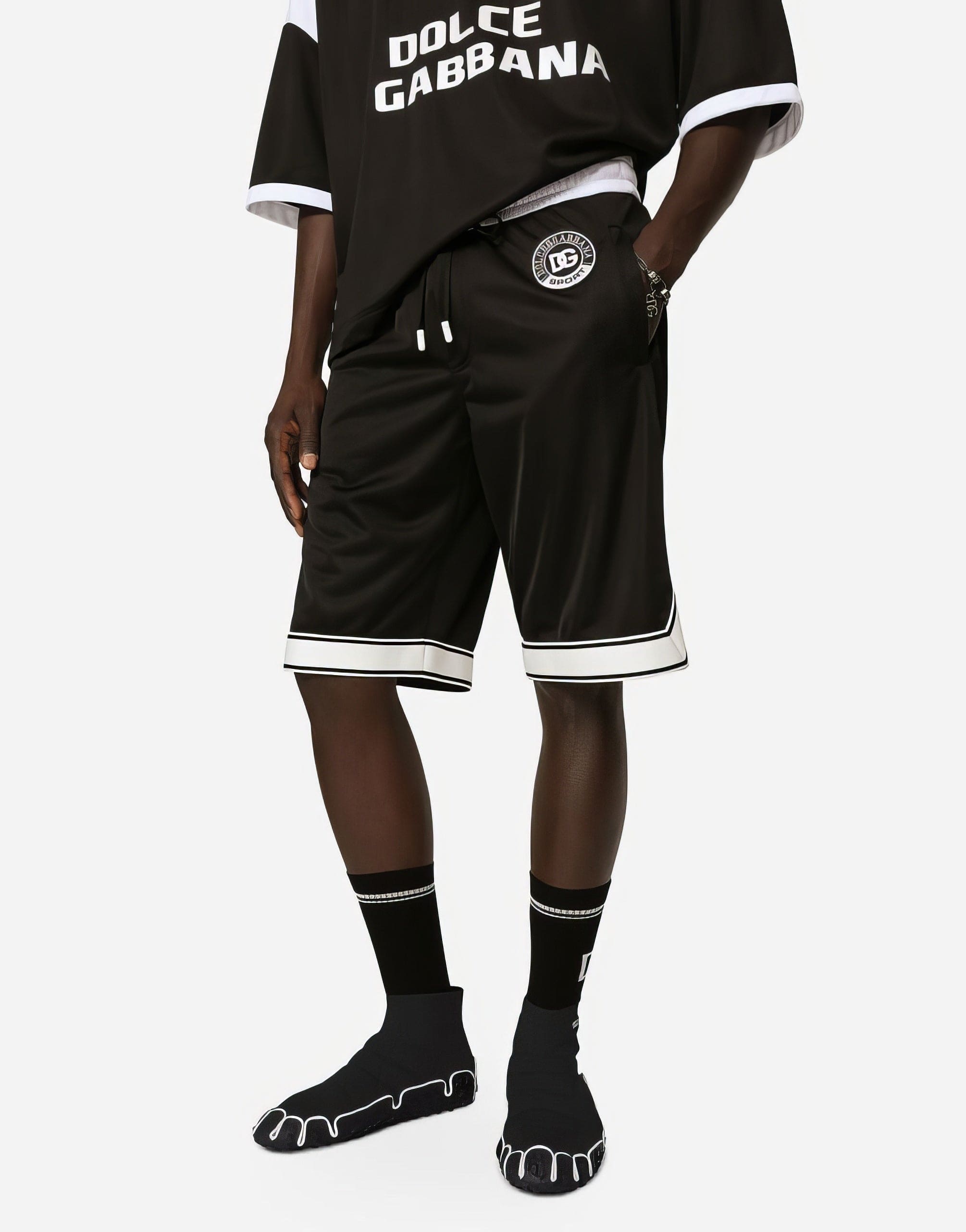 Dolce & Gabbana Logo Patch Technical Jogging Shorts