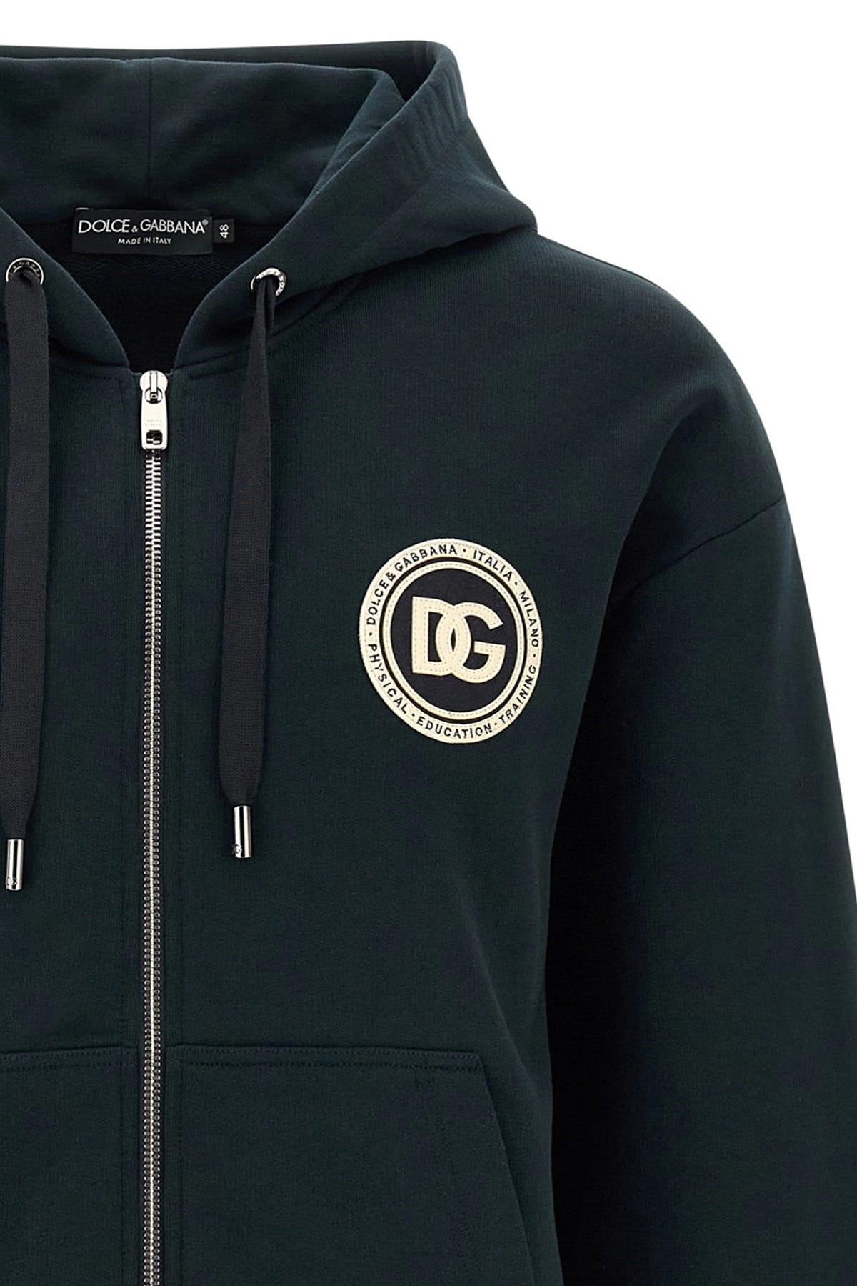 Dolce & Gabbana Dolce & Gabbana Logo Patch Zip Hoodie