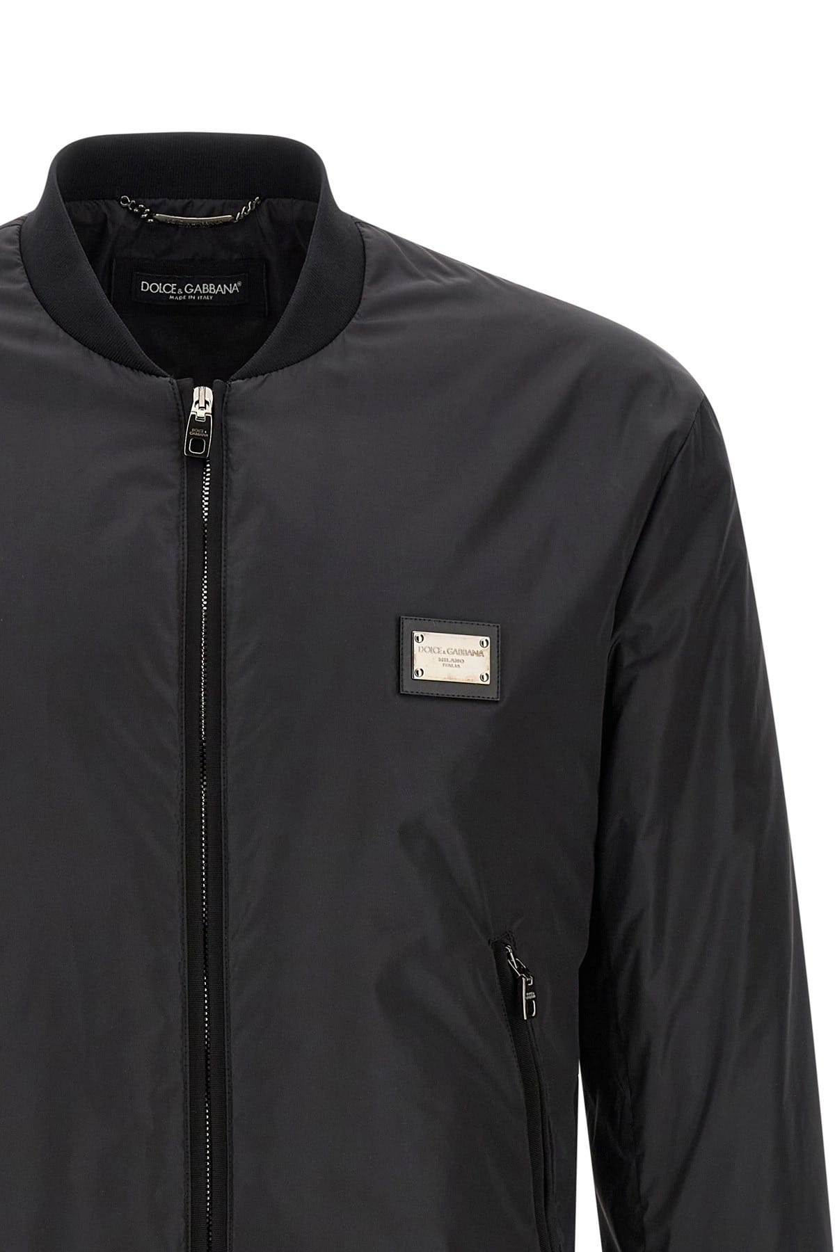 Dolce & Gabbana Dolce & Gabbana Logo Plaque Bomber Jacket