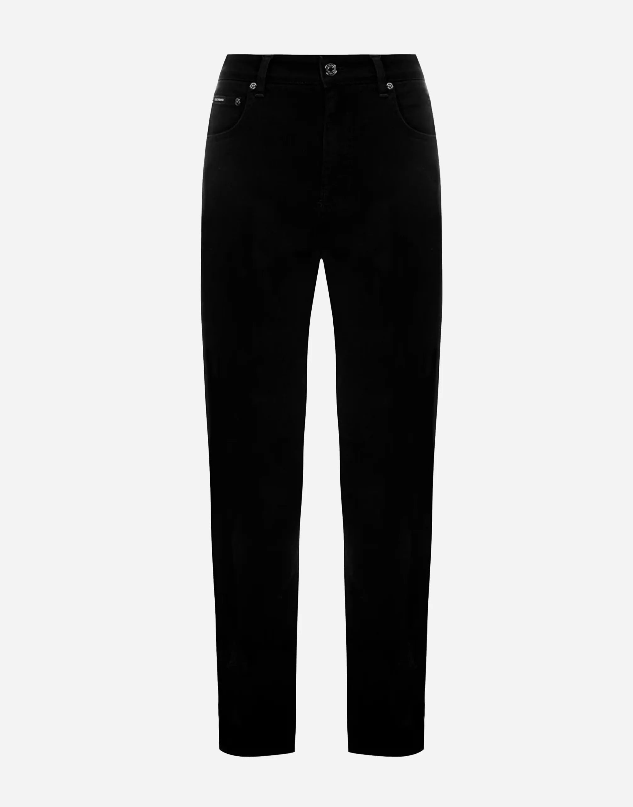Dolce & Gabbana Dolce & Gabbana Logo Plaque Boyfriend Cotton Denim Jeans
