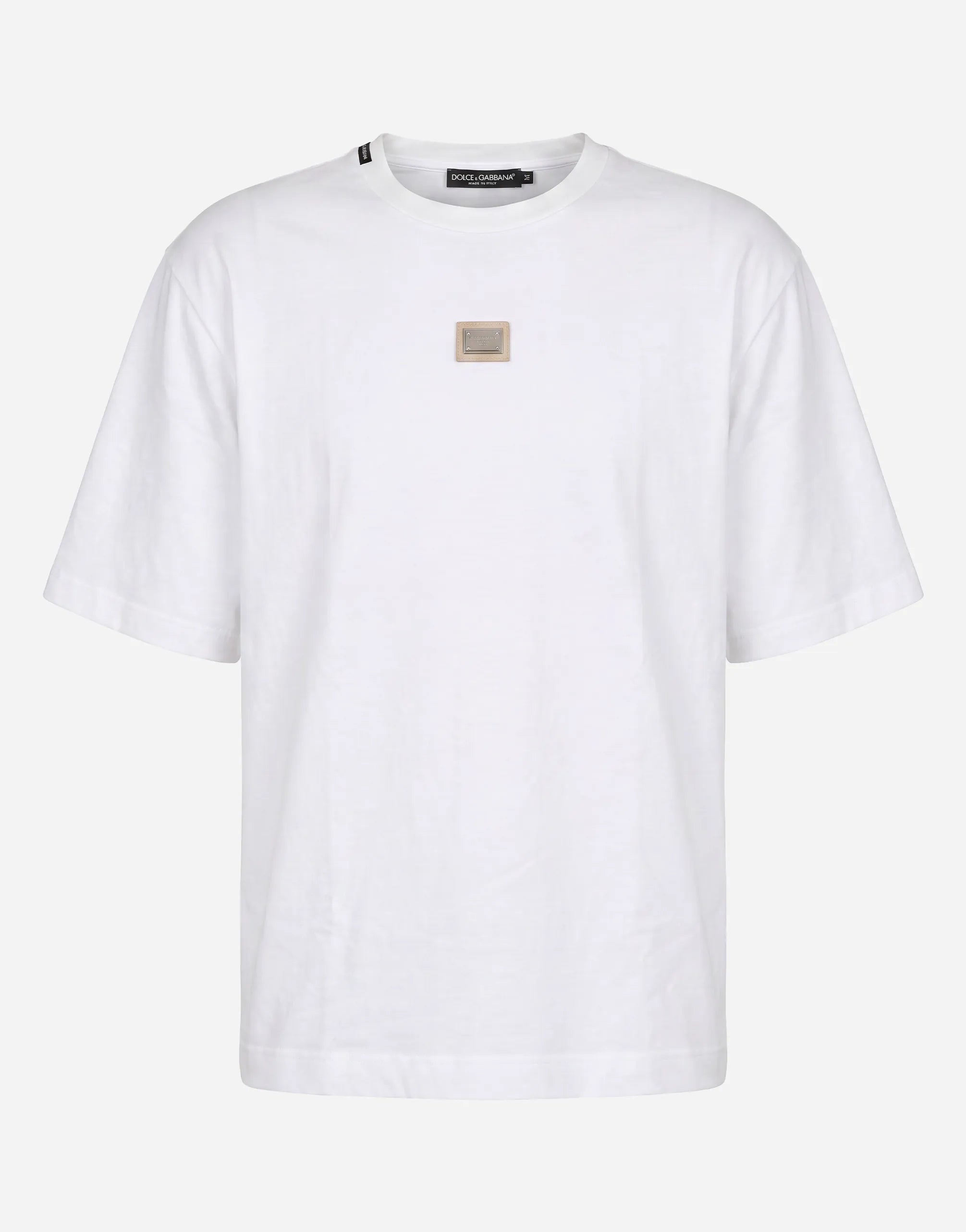 Dolce & Gabbana Dolce & Gabbana Logo Plaque Cotton T-Shirt