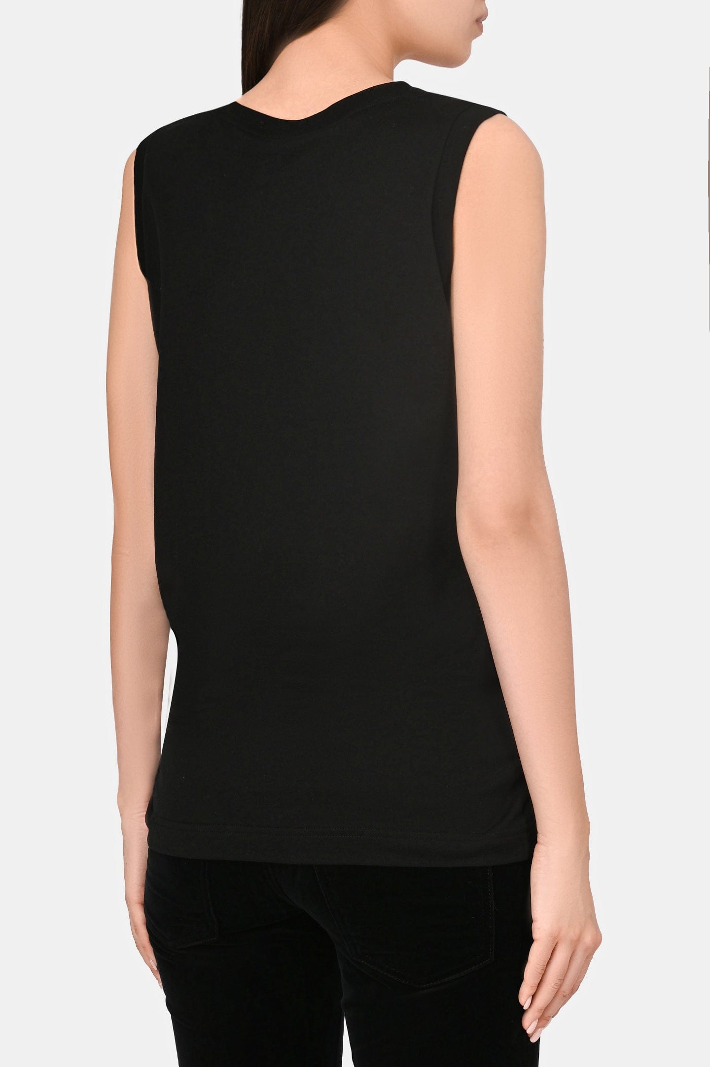 Dolce & Gabbana Logo Plaque Crewneck Tank Top