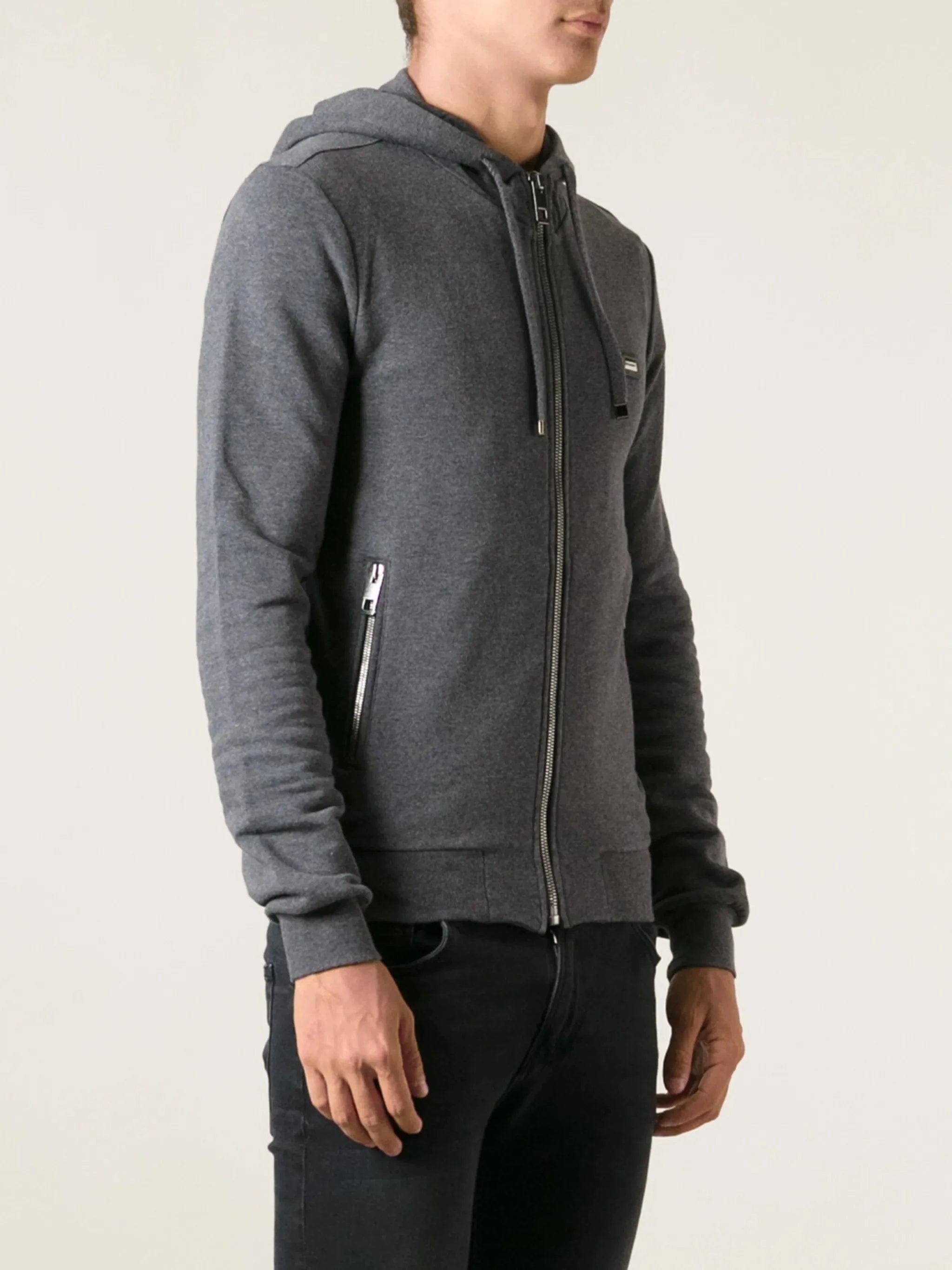 Dolce & Gabbana Logo Plaque Drawstring Hoodie