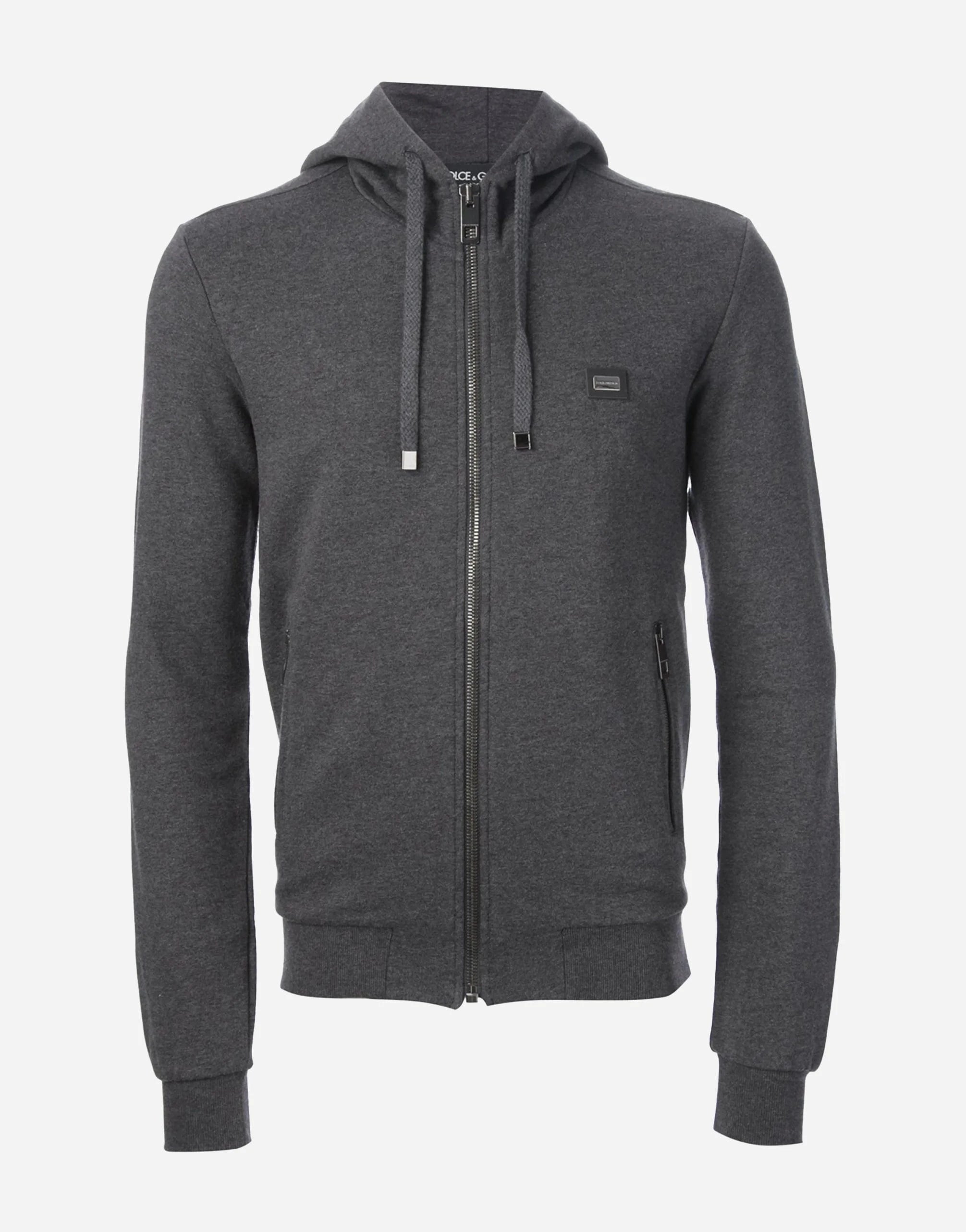 Dolce & Gabbana Logo Plaque Drawstring Hoodie