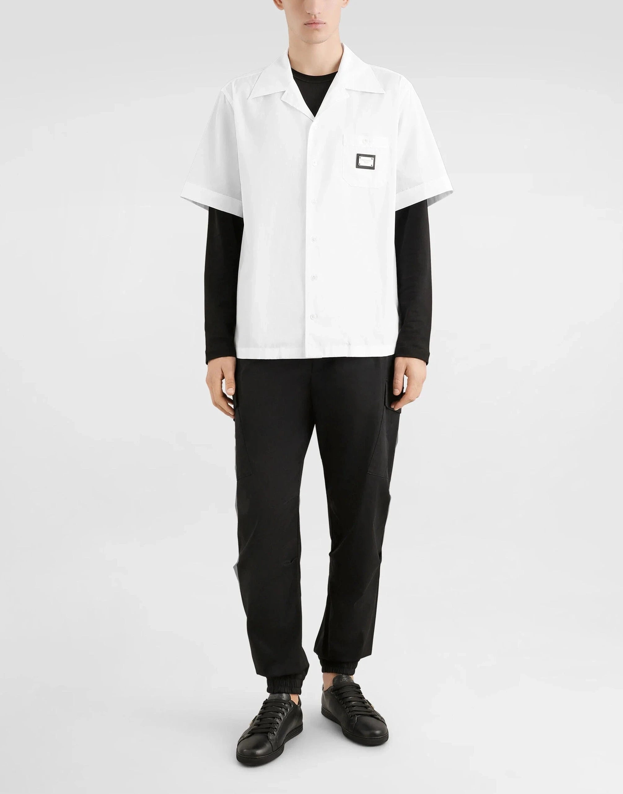 Dolce & Gabbana Logo Plaque Hawaiian Shirt