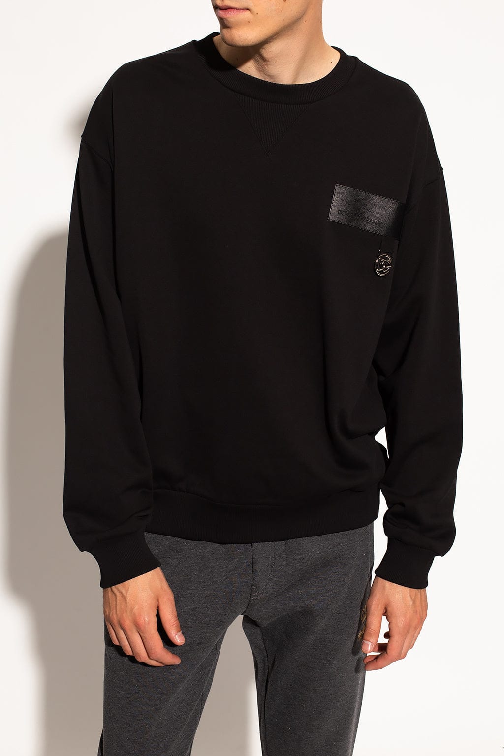 Dolce & Gabbana Logo-Plaque Long-Sleeve Sweatshirt