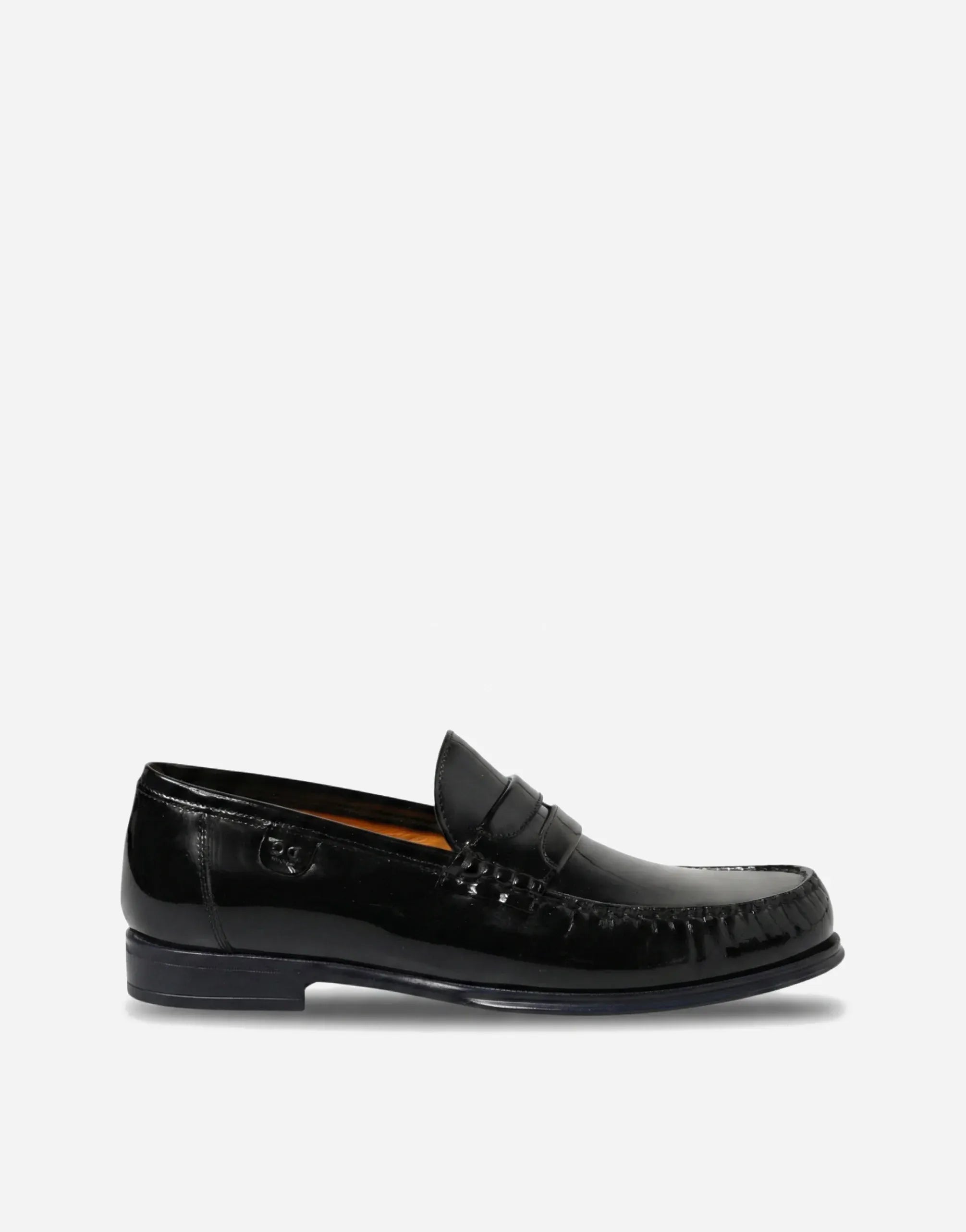Dolce & Gabbana Logo Plaque Patent Penny Loafers