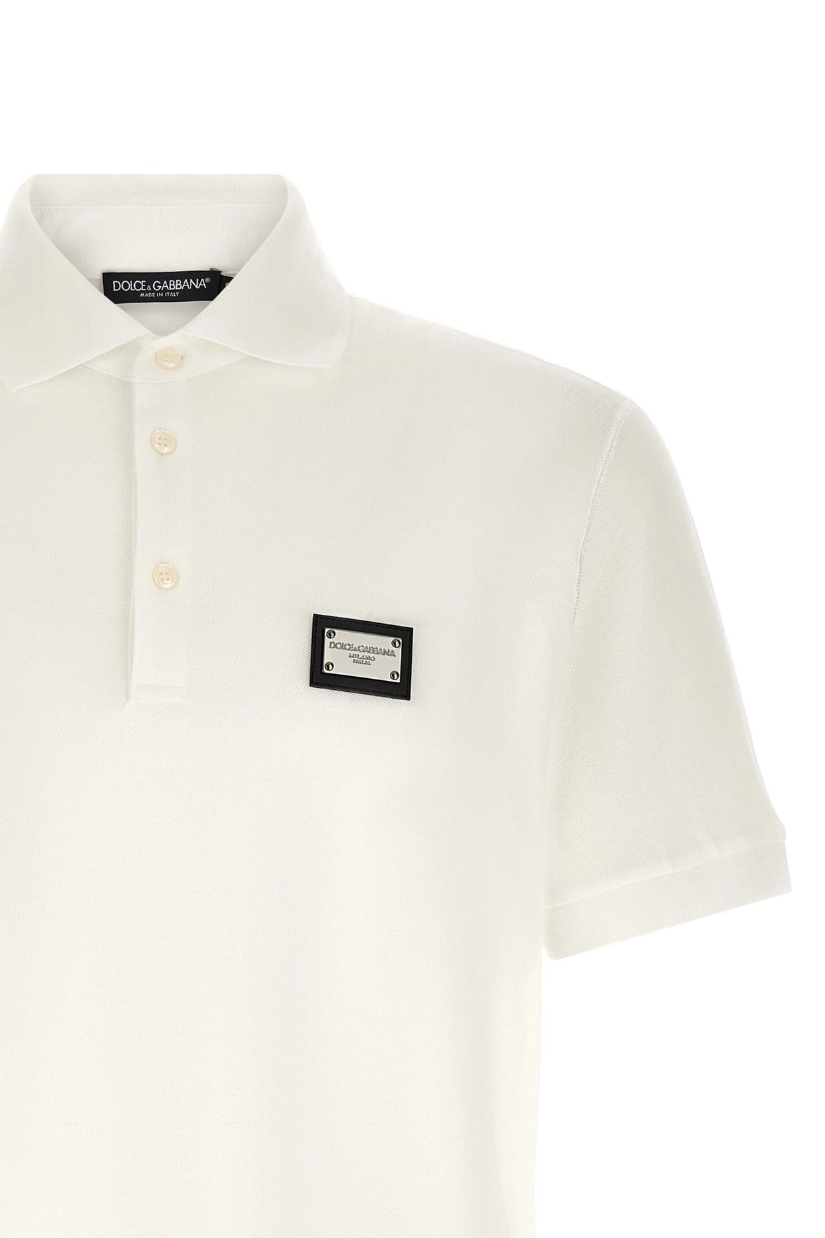 Dolce & Gabbana Dolce & Gabbana Logo Plate Polo Shirt