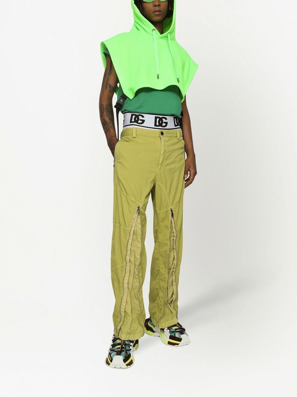 Dolce & Gabbana Logo-Print Cropped Hoodie