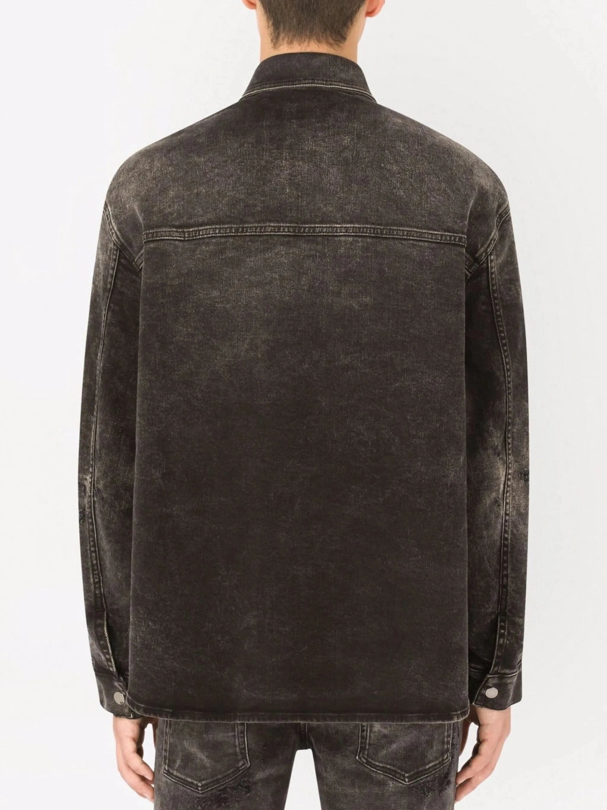 Dolce & Gabbana Logo-Print Denim Jacket