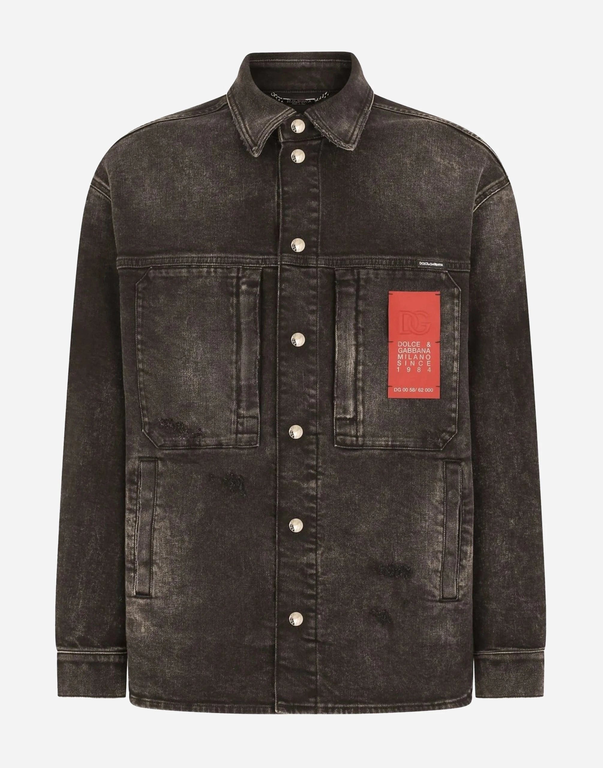 Dolce & Gabbana Logo-Print Denim Jacket