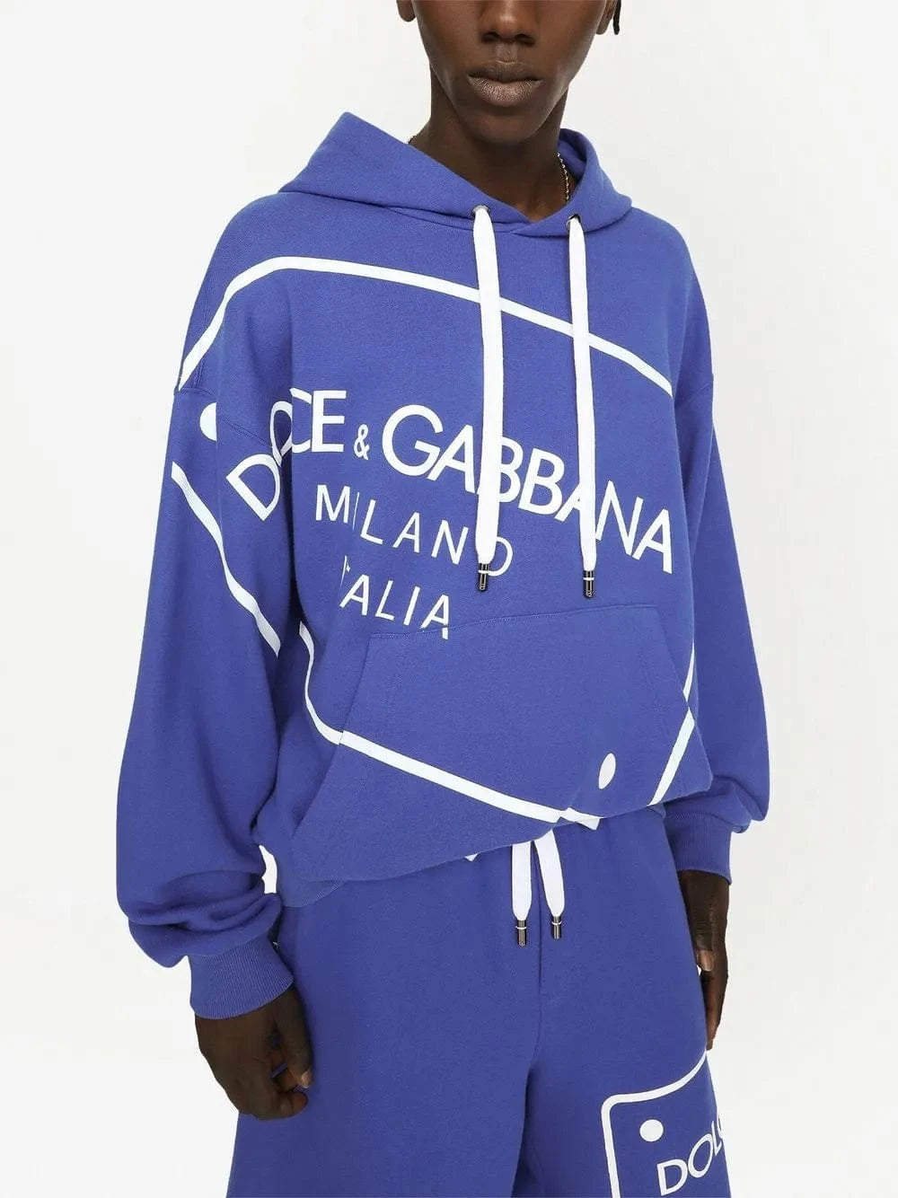 Dolce & Gabbana Logo-Print Drawstring Hoodie