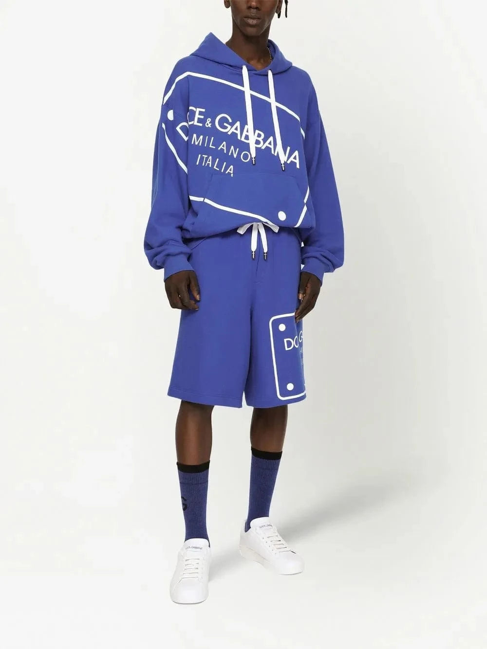 Dolce & Gabbana Logo-Print Drawstring Hoodie