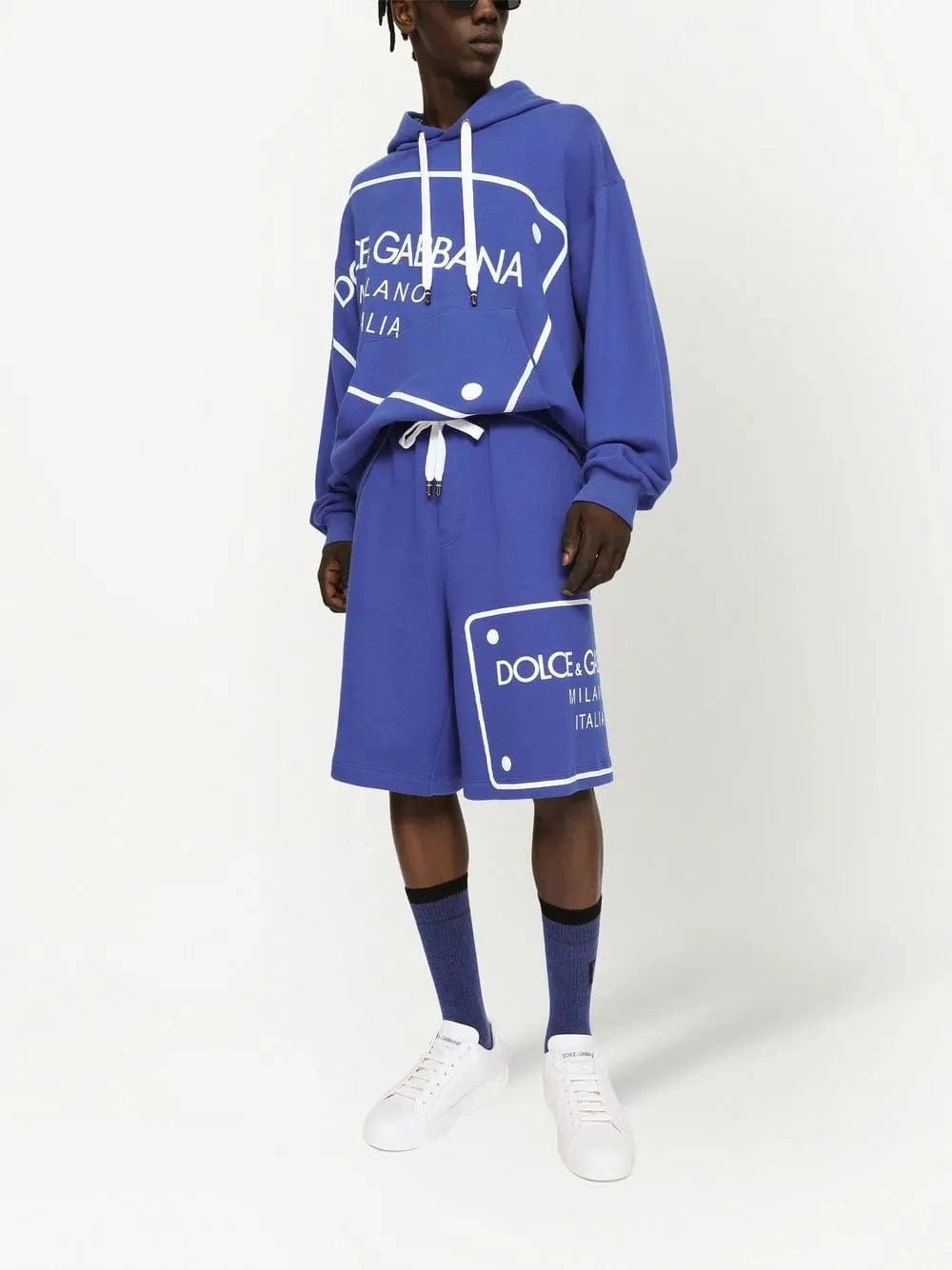 Dolce & Gabbana Logo-Print Drawstring Hoodie