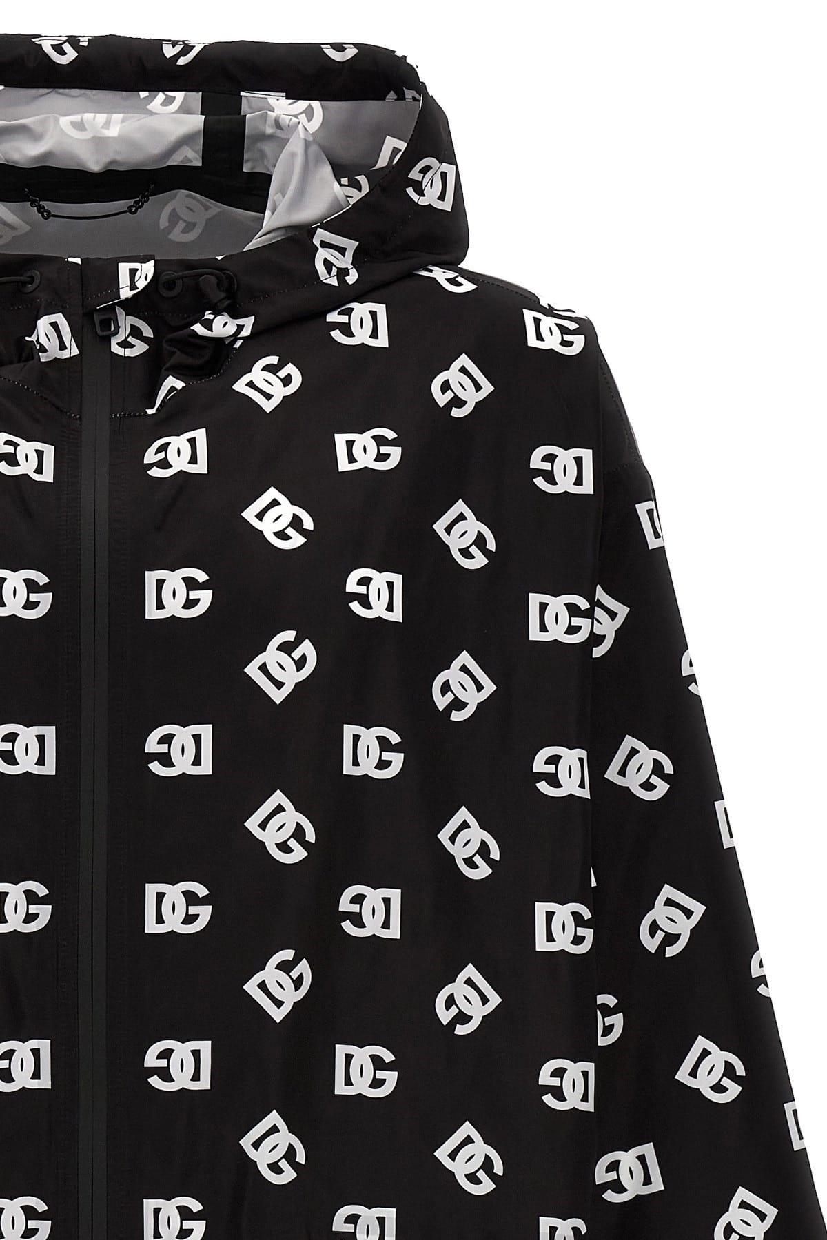 Dolce & Gabbana Dolce & Gabbana Logo Print Hooded Jacket