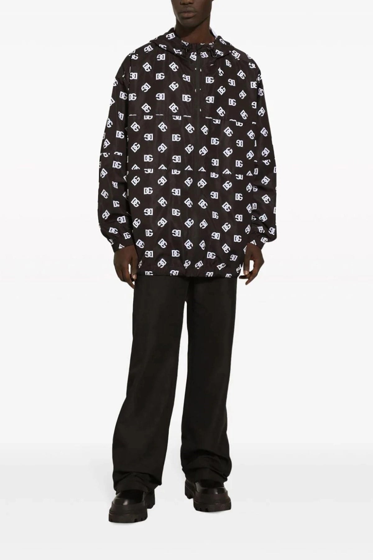 Dolce & Gabbana Dolce & Gabbana Logo Print Hooded Jacket