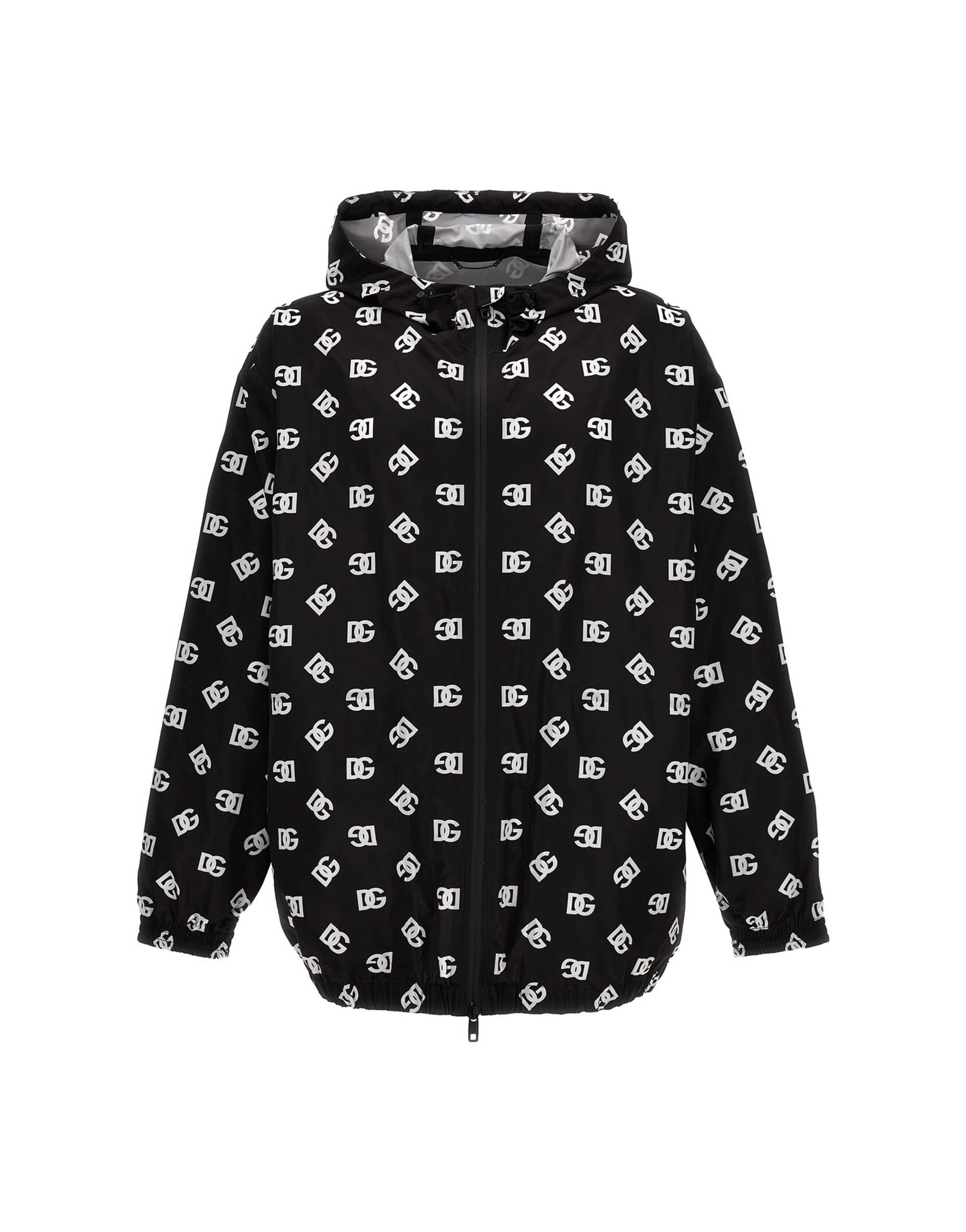 Dolce & Gabbana Dolce & Gabbana Logo Print Hooded Jacket