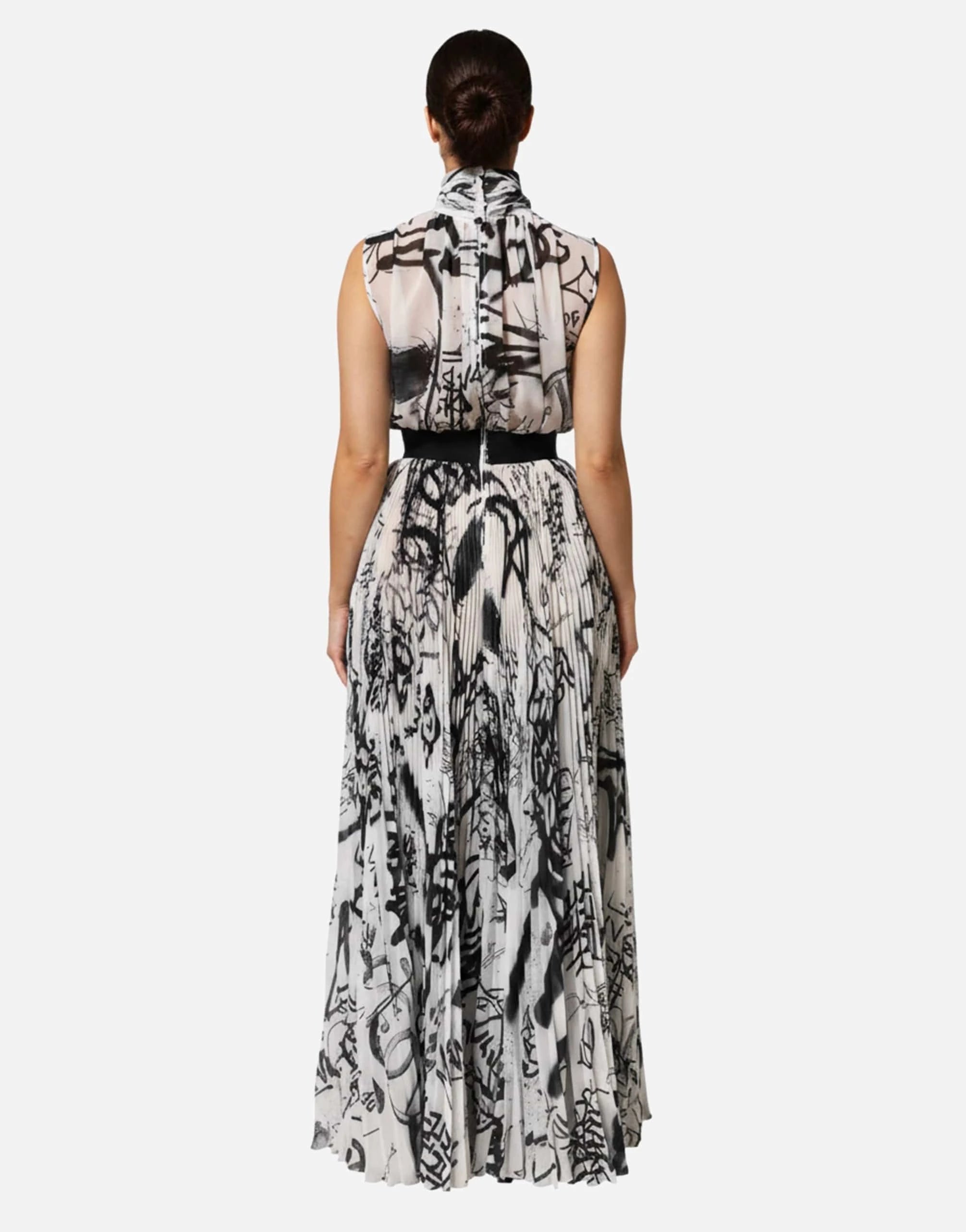 Dolce & Gabbana Logo-Print Roll-Neck Maxi Dress