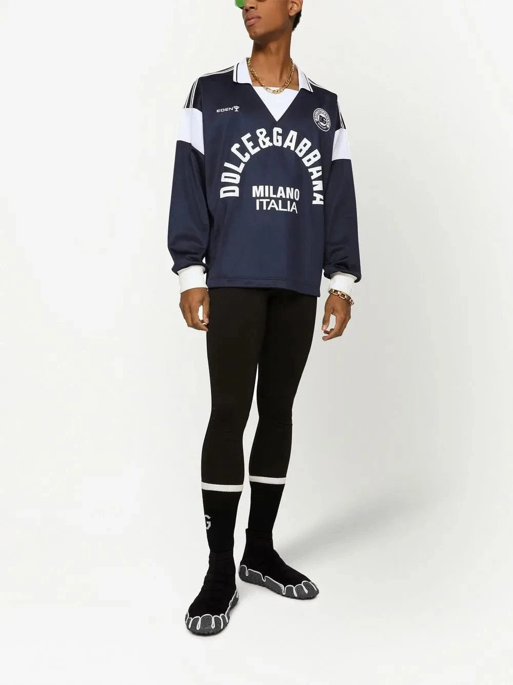 Dolce & Gabbana Logo-Print Square Neck Sweatshirt