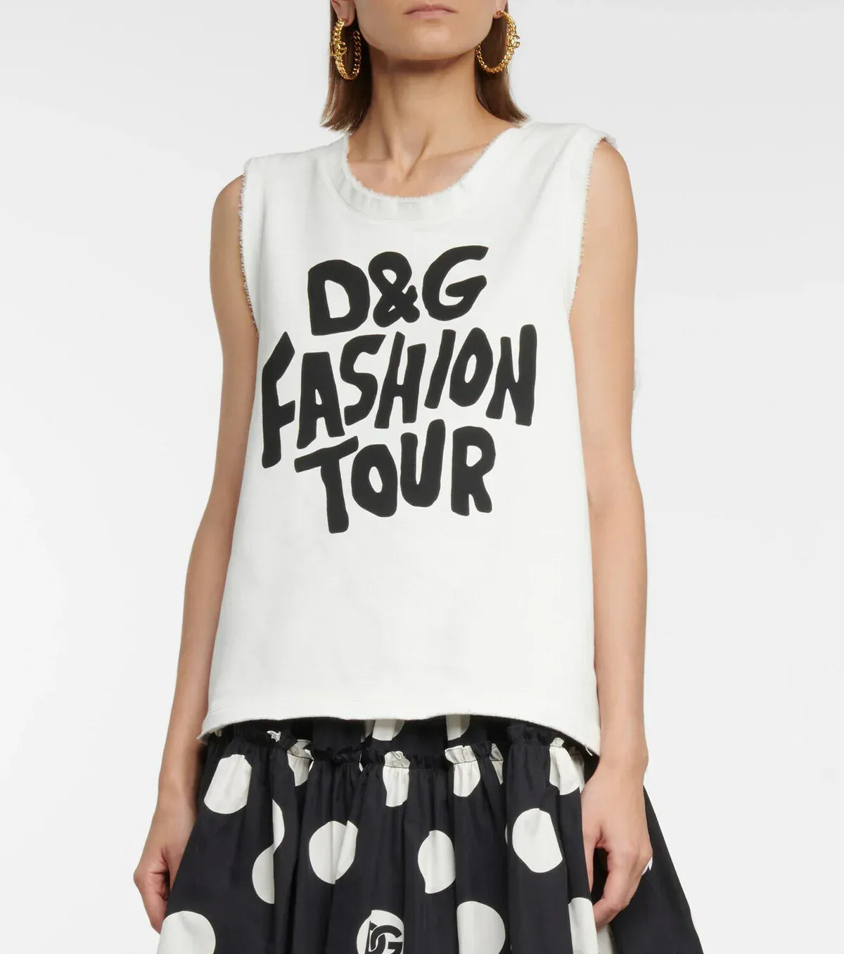 Dolce & Gabbana Logo-Printed Cotton Tank Top